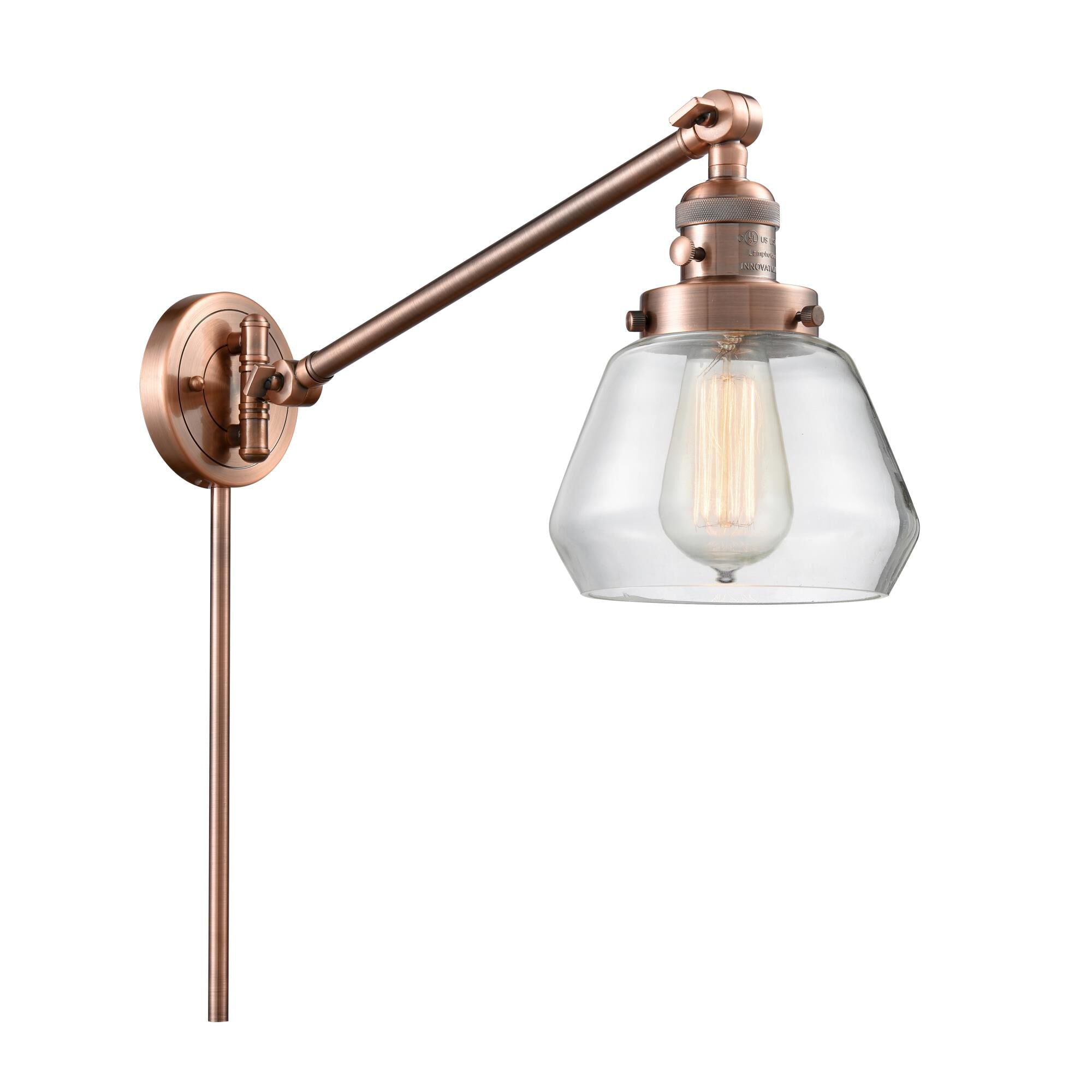 Innovations Lighting Bruno Marashlian Fulton Wall Swing Lamp Fulton - 237-AC-G172 - Restoration-Vintage