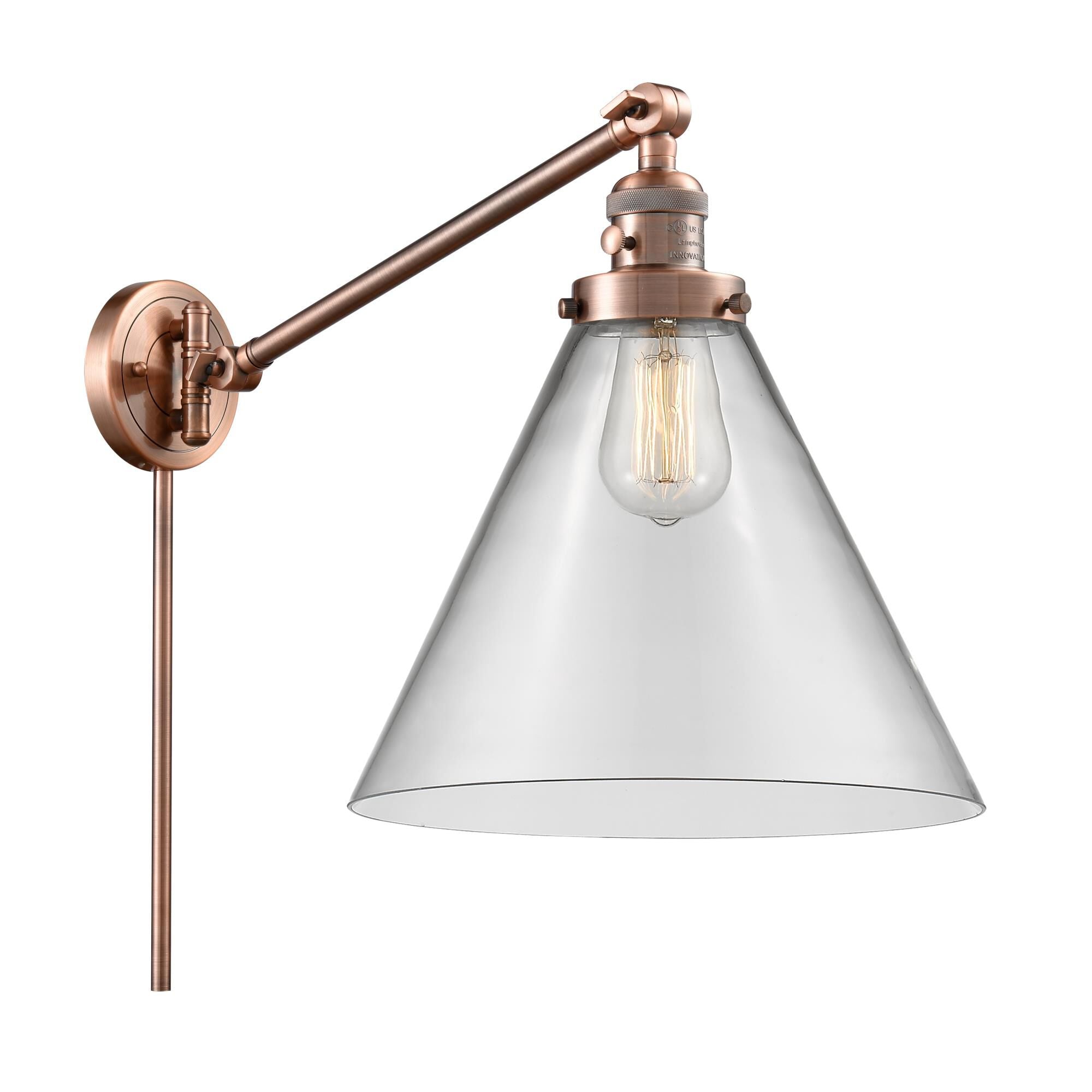 Innovations Lighting Bruno Marashlian Cone Wall Swing Lamp Cone - 237-AC-G42-L - Transitional