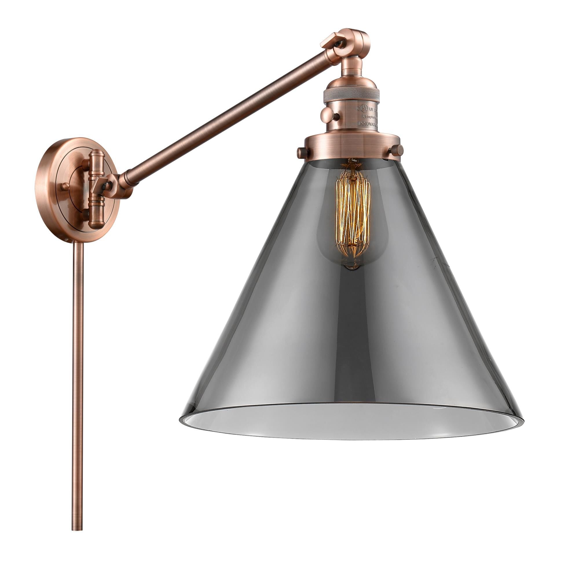 Innovations Lighting Bruno Marashlian Cone Wall Swing Lamp Cone - 237-AC-G43-L - Transitional