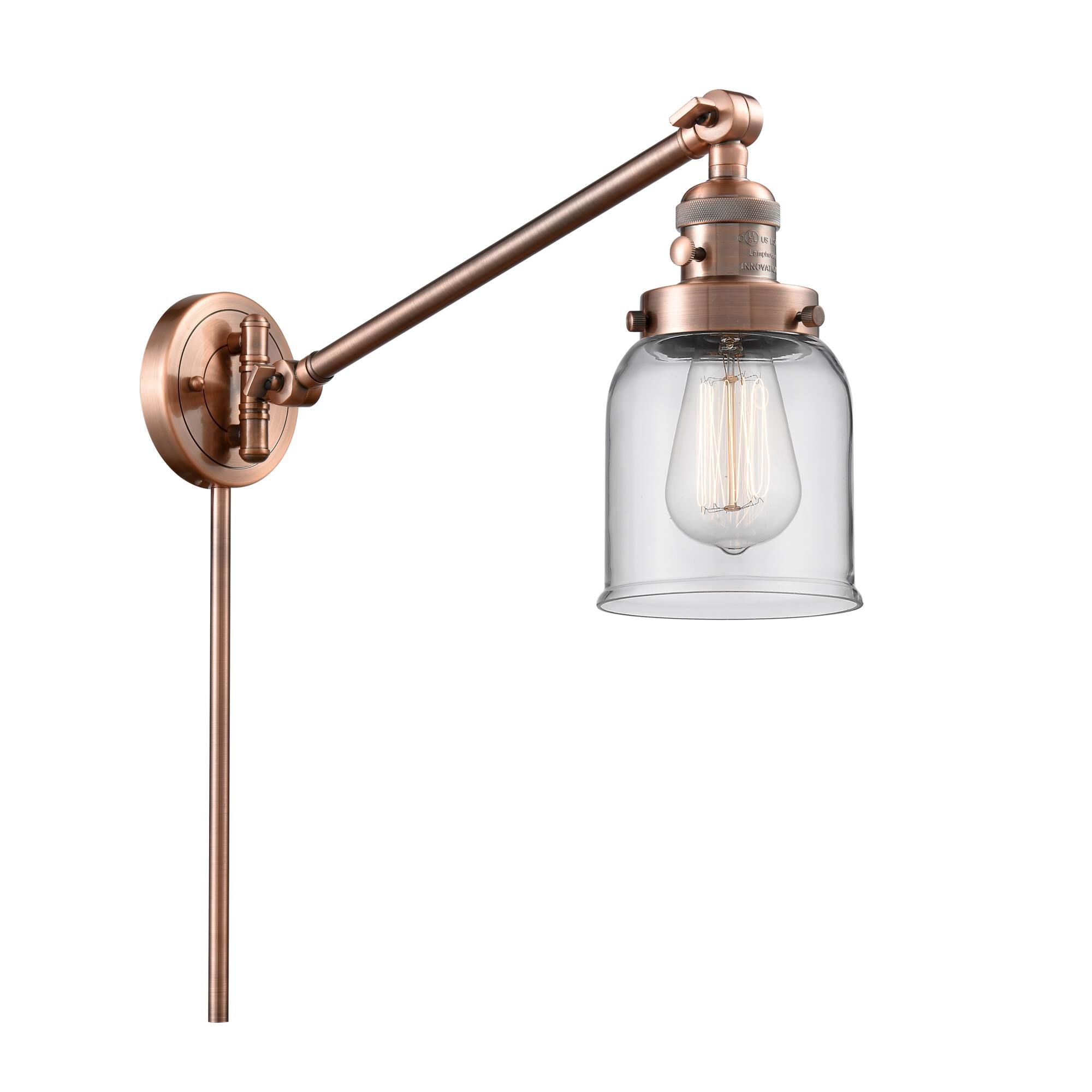 Innovations Lighting Bruno Marashlian Small Bell Wall Swing Lamp Small Bell - 237-AC-G52 - Restoration-Vintage