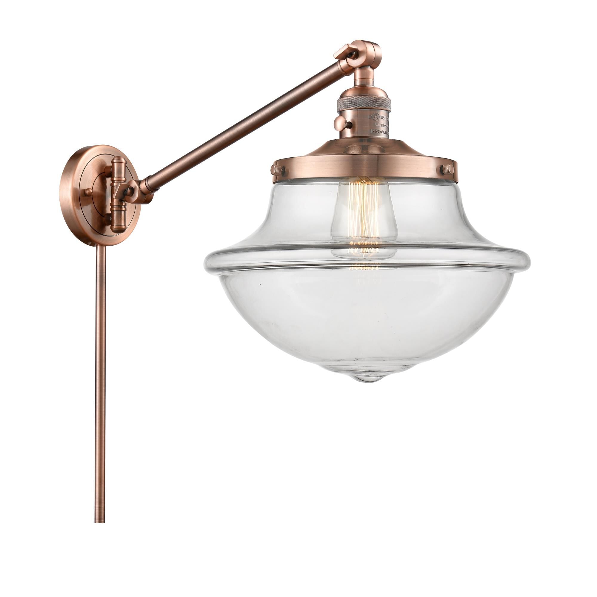 Innovations Lighting Bruno Marashlian Oxford Wall Swing Lamp Oxford - 237-AC-G542 - Traditional