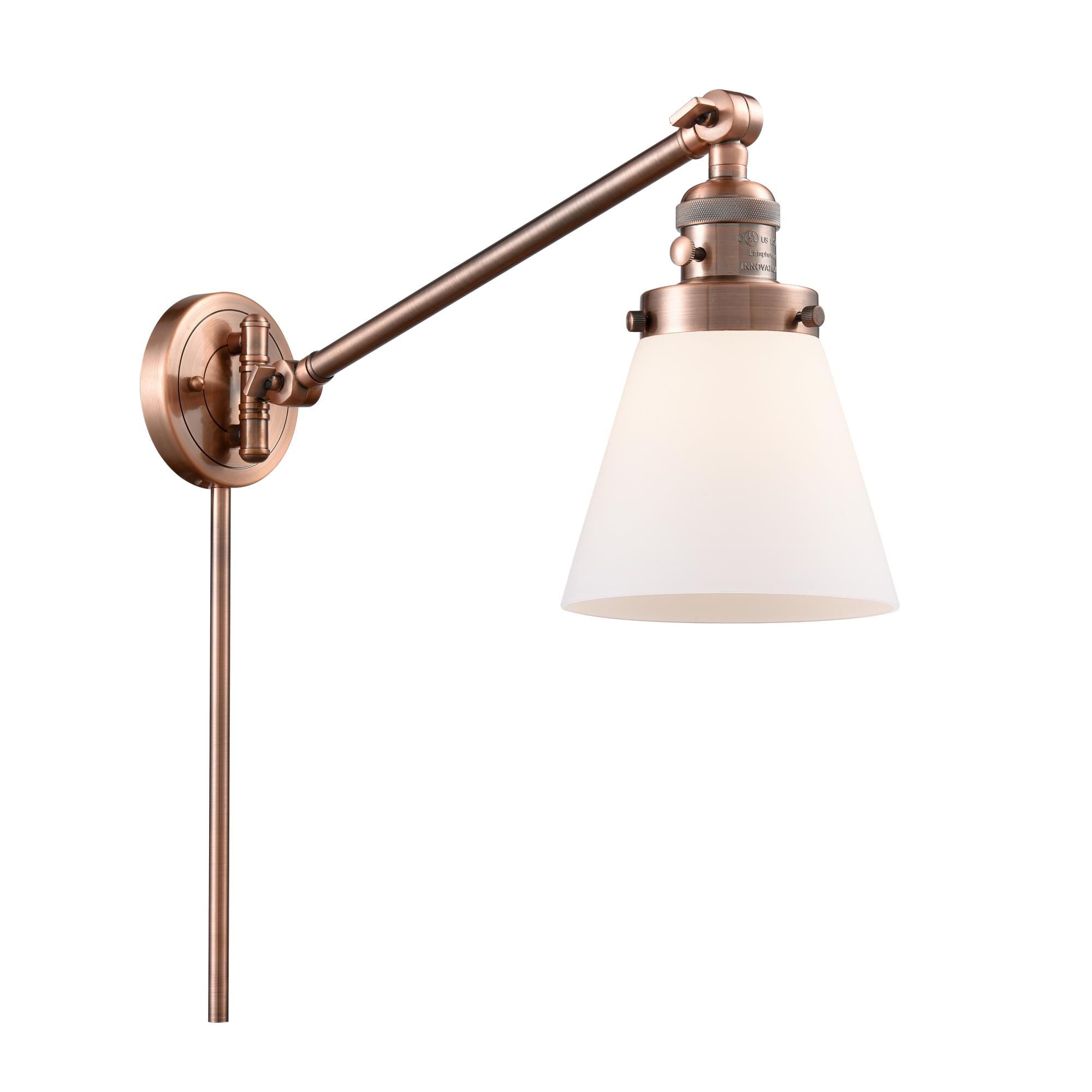 Innovations Lighting Bruno Marashlian Small Cone Wall Swing Lamp Small Cone - 237-AC-G61 - Restoration-Vintage
