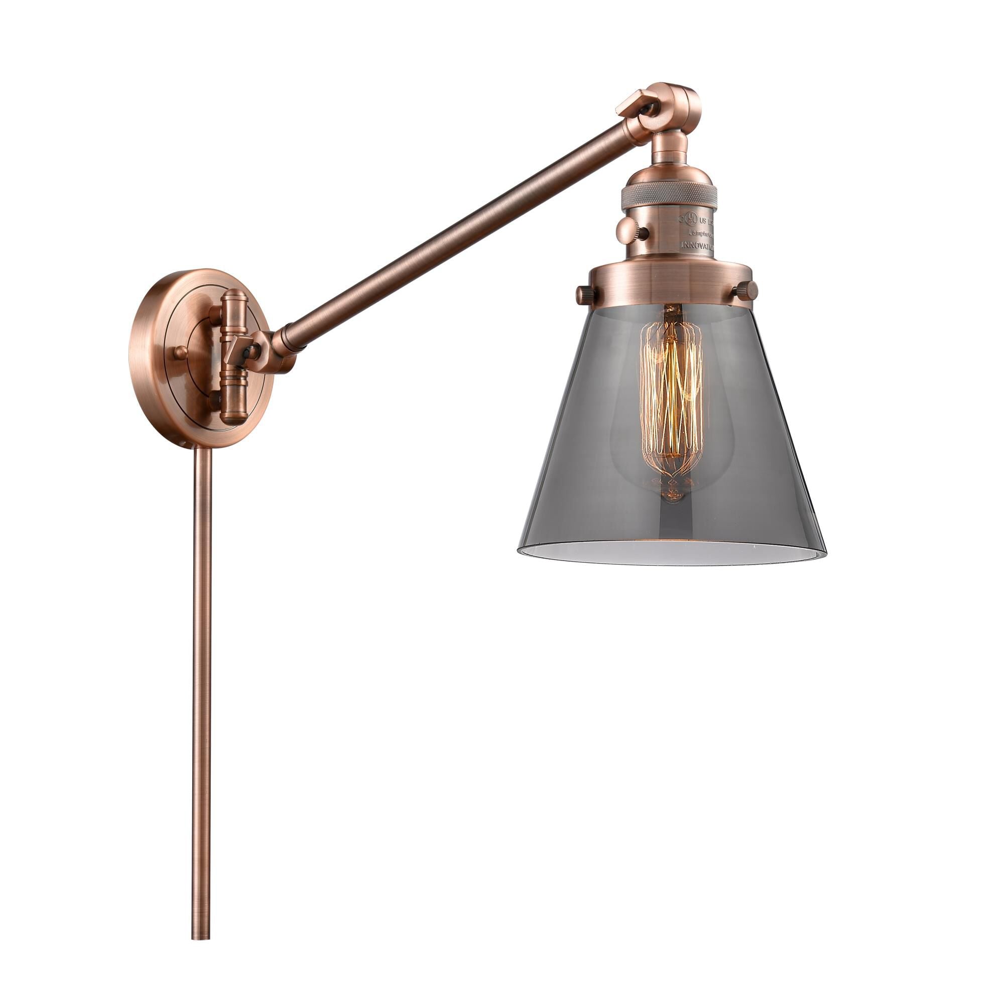 Innovations Lighting Bruno Marashlian Small Cone Wall Swing Lamp Small Cone - 237-AC-G63 - Restoration-Vintage