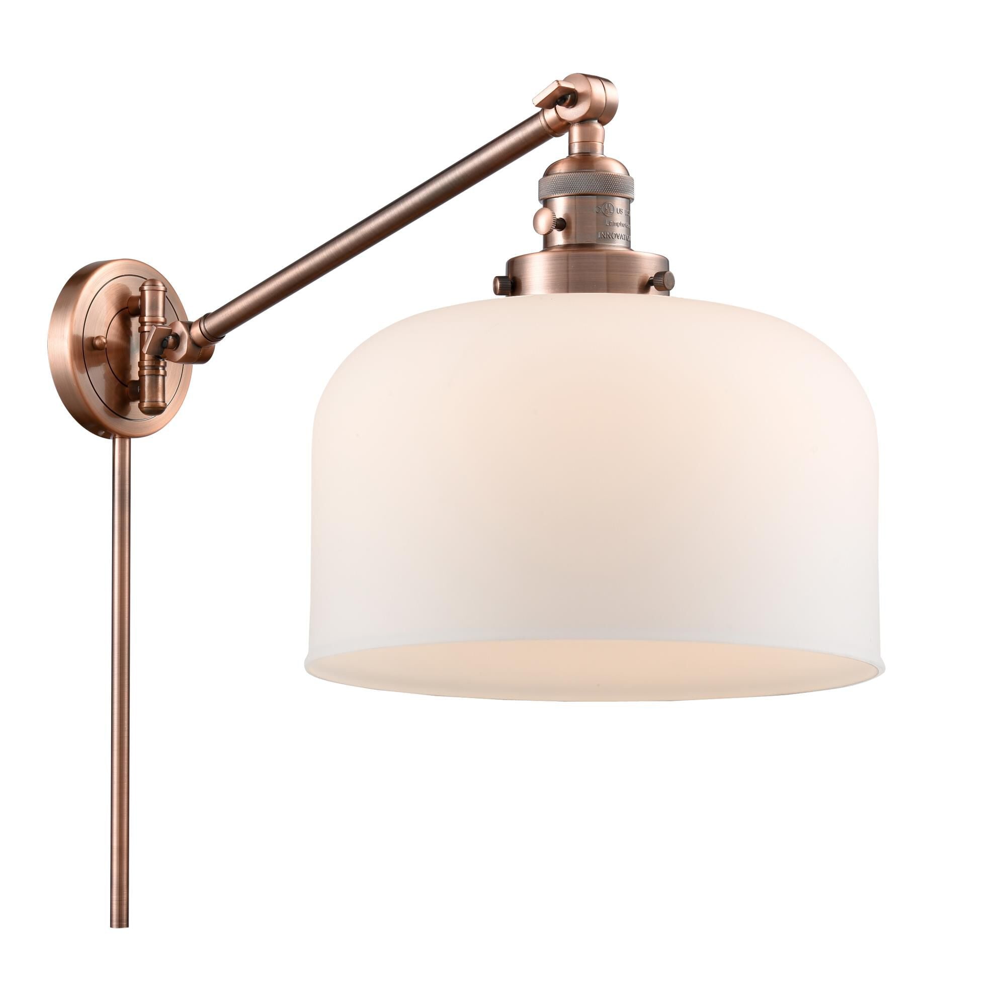 Innovations Lighting Bruno Marashlian Bell Wall Swing Lamp Bell - 237-AC-G71-L - Restoration-Vintage