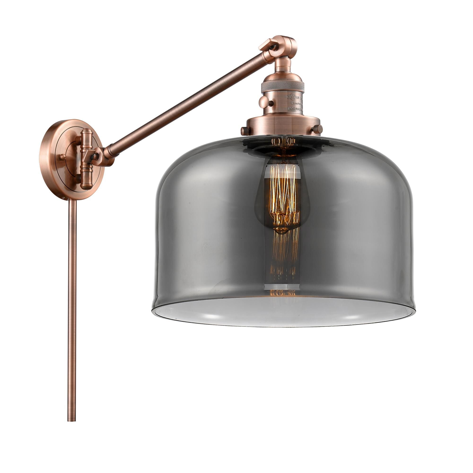 Innovations Lighting Bruno Marashlian Bell Wall Swing Lamp Bell - 237-AC-G73-L - Restoration-Vintage