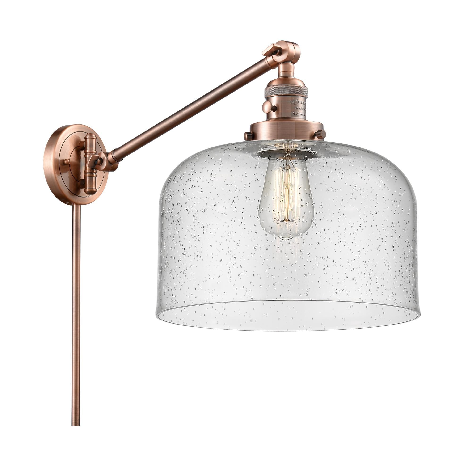 Innovations Lighting Bruno Marashlian Bell Wall Swing Lamp Bell - 237-AC-G74-L - Restoration-Vintage