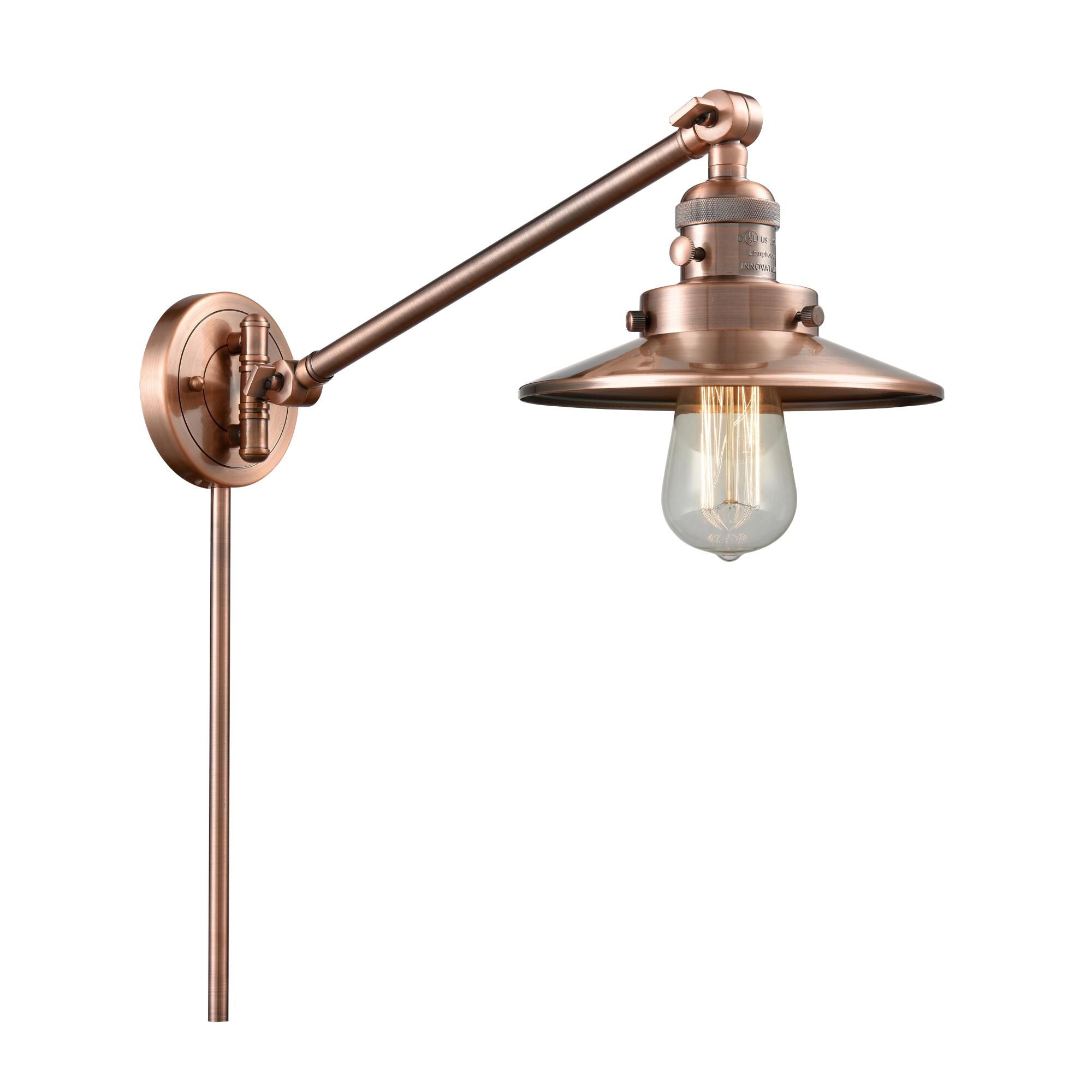 Innovations Lighting Bruno Marashlian Railroad Wall Swing Lamp Railroad - 237-AC-M3-AC - Restoration-Vintage