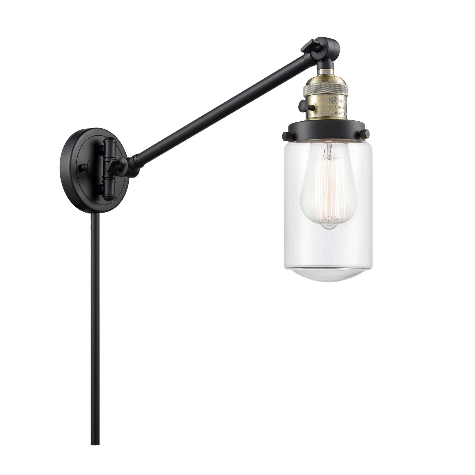 Innovations Lighting Bruno Marashlian Dover Wall Swing Lamp Dover - 237-BAB-G312 - Traditional