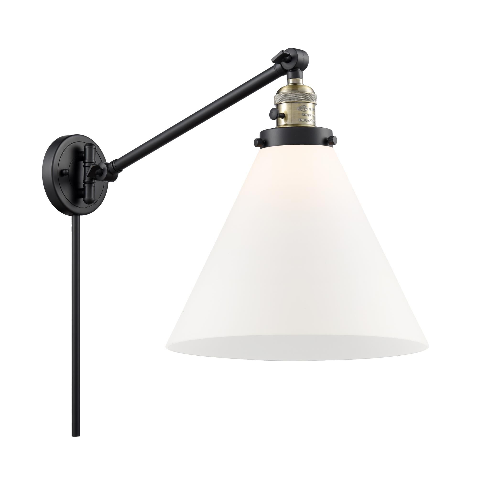 Innovations Lighting Bruno Marashlian Cone Wall Swing Lamp Cone - 237-BAB-G41-L - Transitional