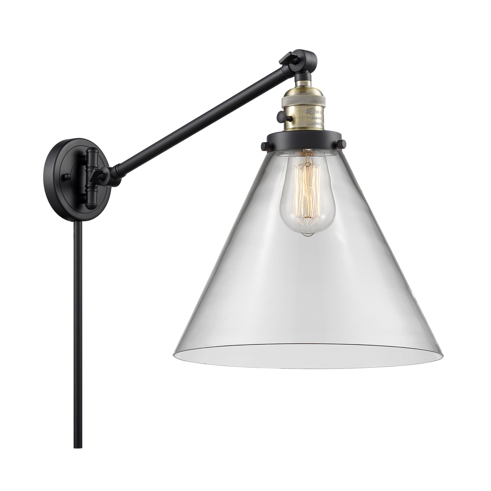 Innovations Lighting Bruno Marashlian Cone Wall Swing Lamp Cone - 237-BAB-G42-L - Transitional