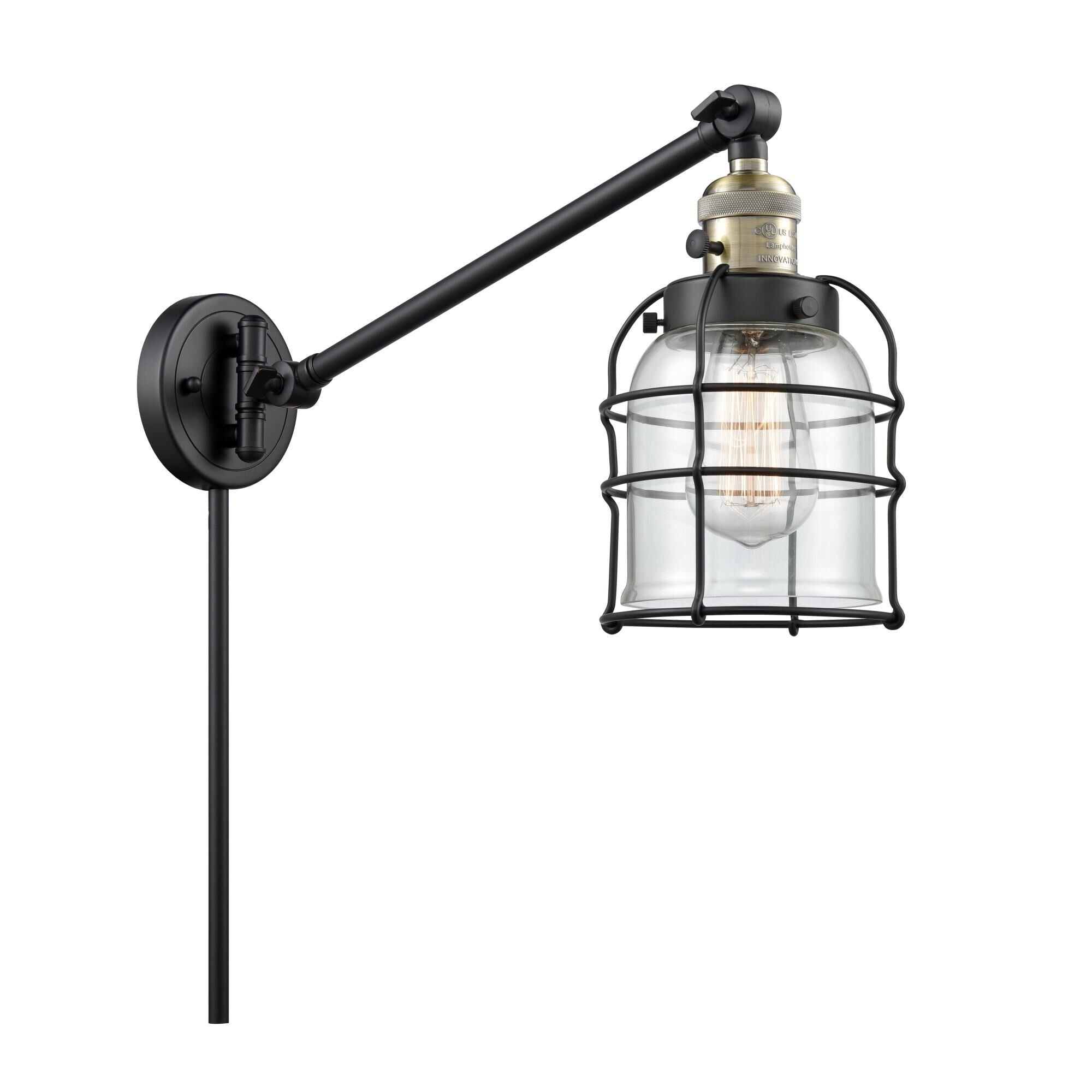 Innovations Lighting Bruno Marashlian Bell Cage Wall Swing Lamp Bell Cage - 237-BAB-G52-CE - Restoration-Vintage
