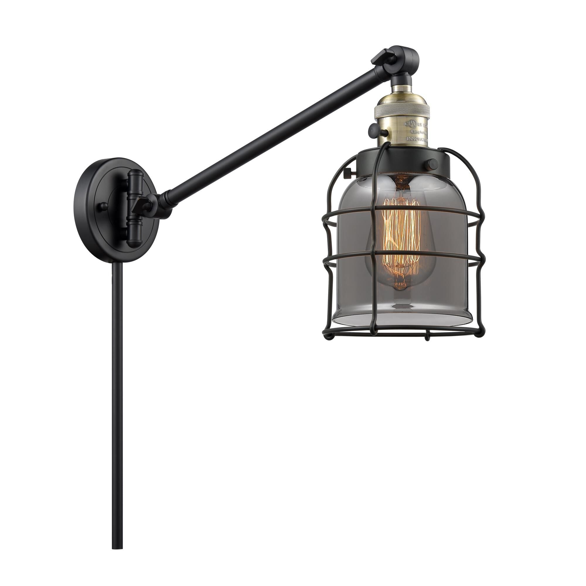 Innovations Lighting Bruno Marashlian Bell Cage Wall Swing Lamp Bell Cage - 237-BAB-G53-CE - Restoration-Vintage