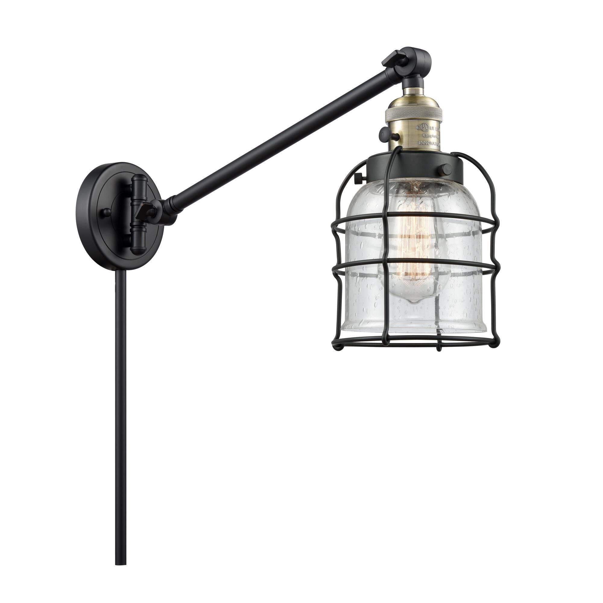 Innovations Lighting Bruno Marashlian Bell Cage Wall Swing Lamp Bell Cage - 237-BAB-G54-CE - Restoration-Vintage