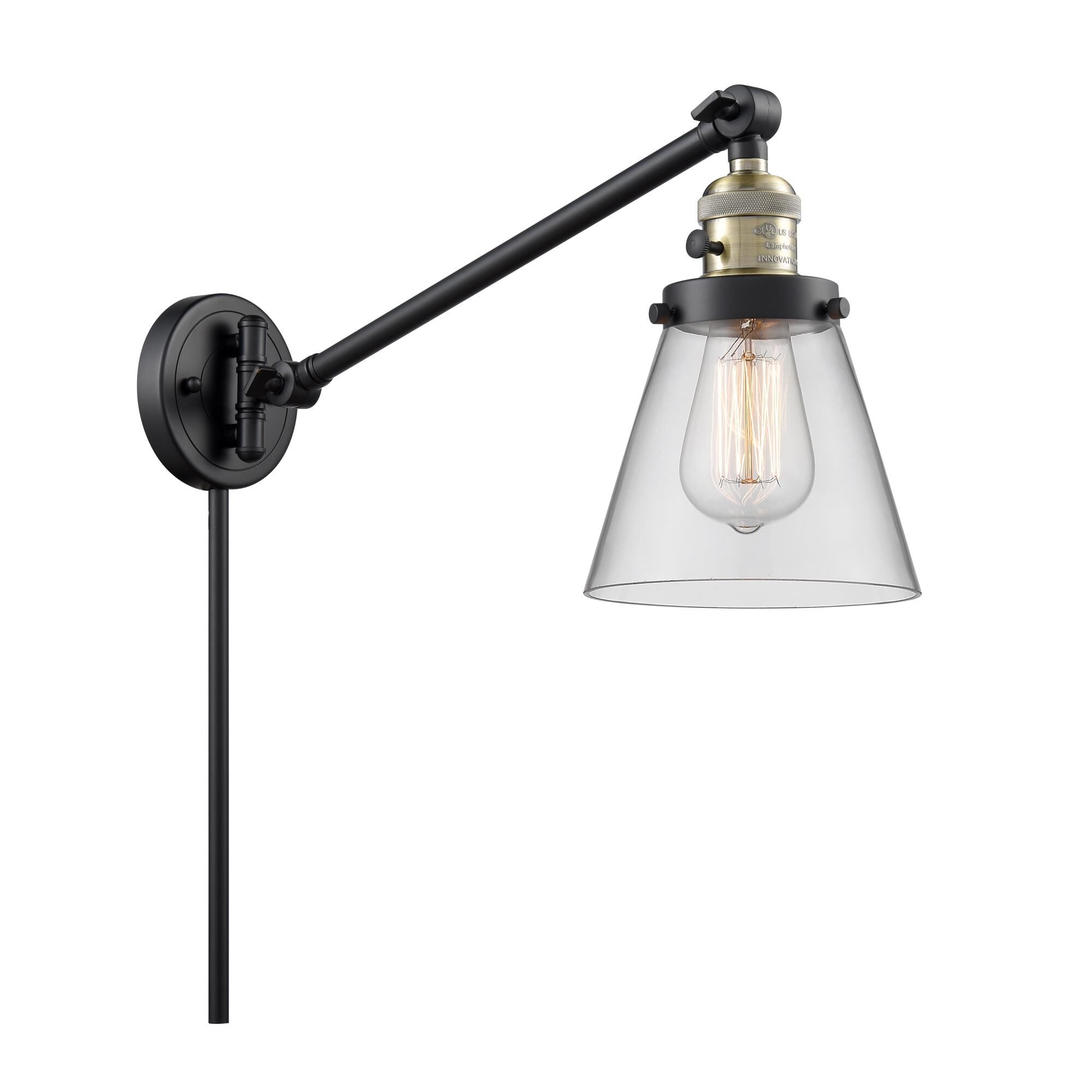 Innovations Lighting Bruno Marashlian Small Cone Wall Swing Lamp Small Cone - 237-BAB-G62 - Restoration-Vintage
