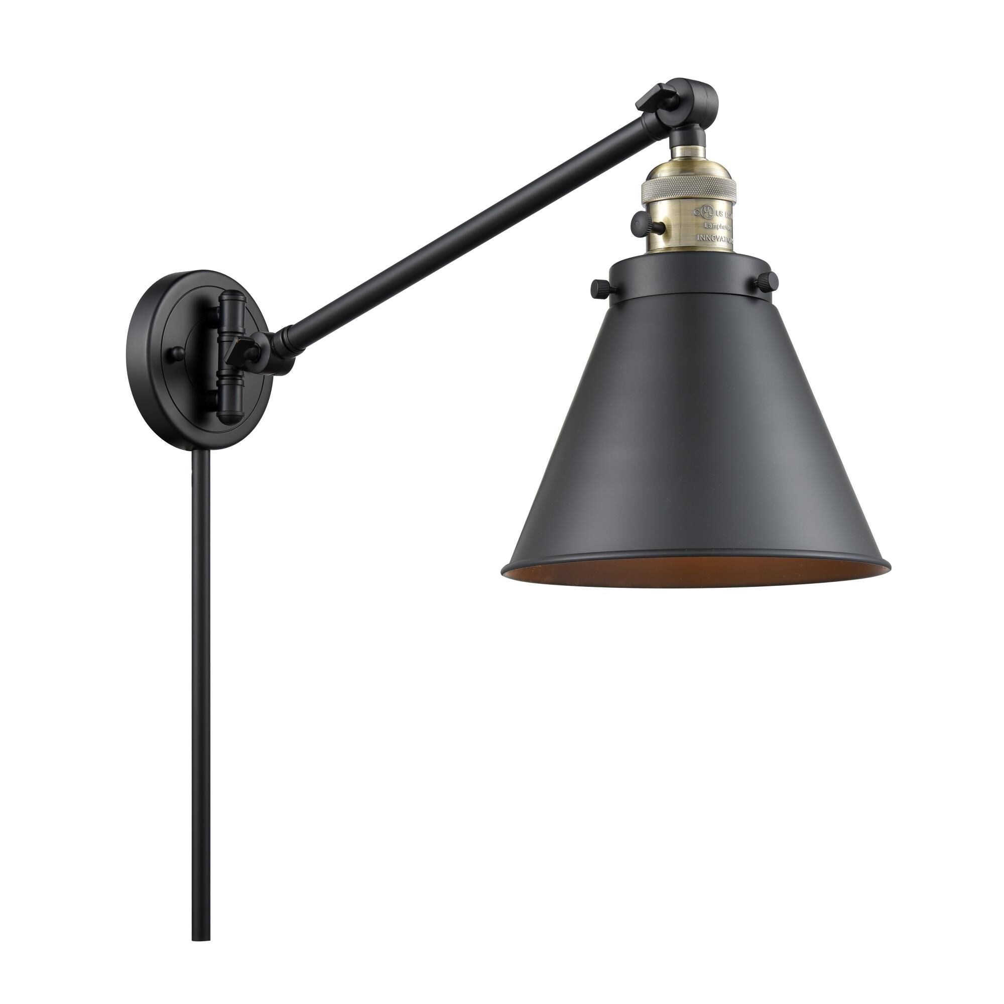 Innovations Lighting Bruno Marashlian Appalachian Wall Swing Lamp Appalachian - 237-BAB-M13-BK - Restoration-Vintage