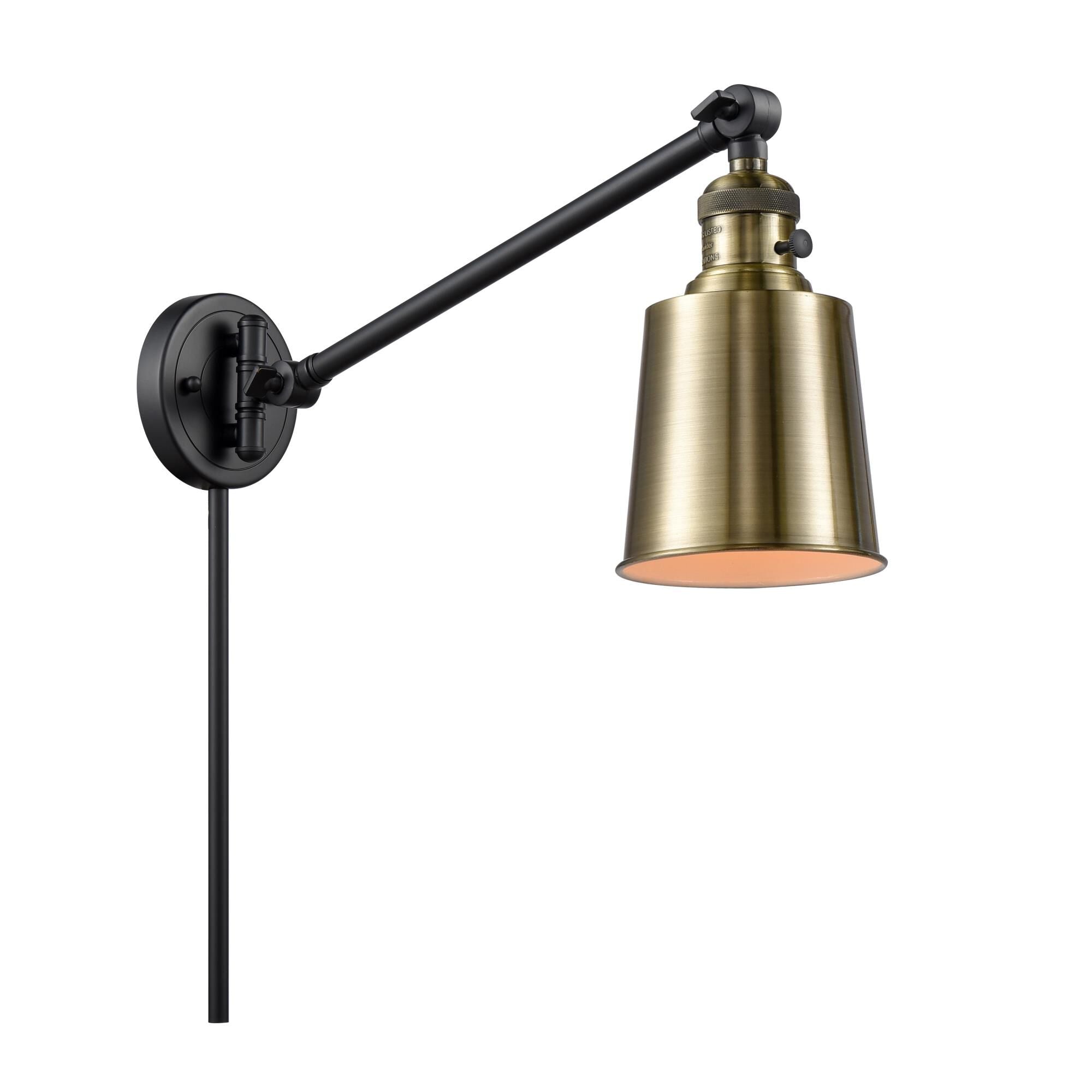 Innovations Lighting Bruno Marashlian Addison Wall Swing Lamp Addison - 237-BAB-M9-AB - Restoration-Vintage