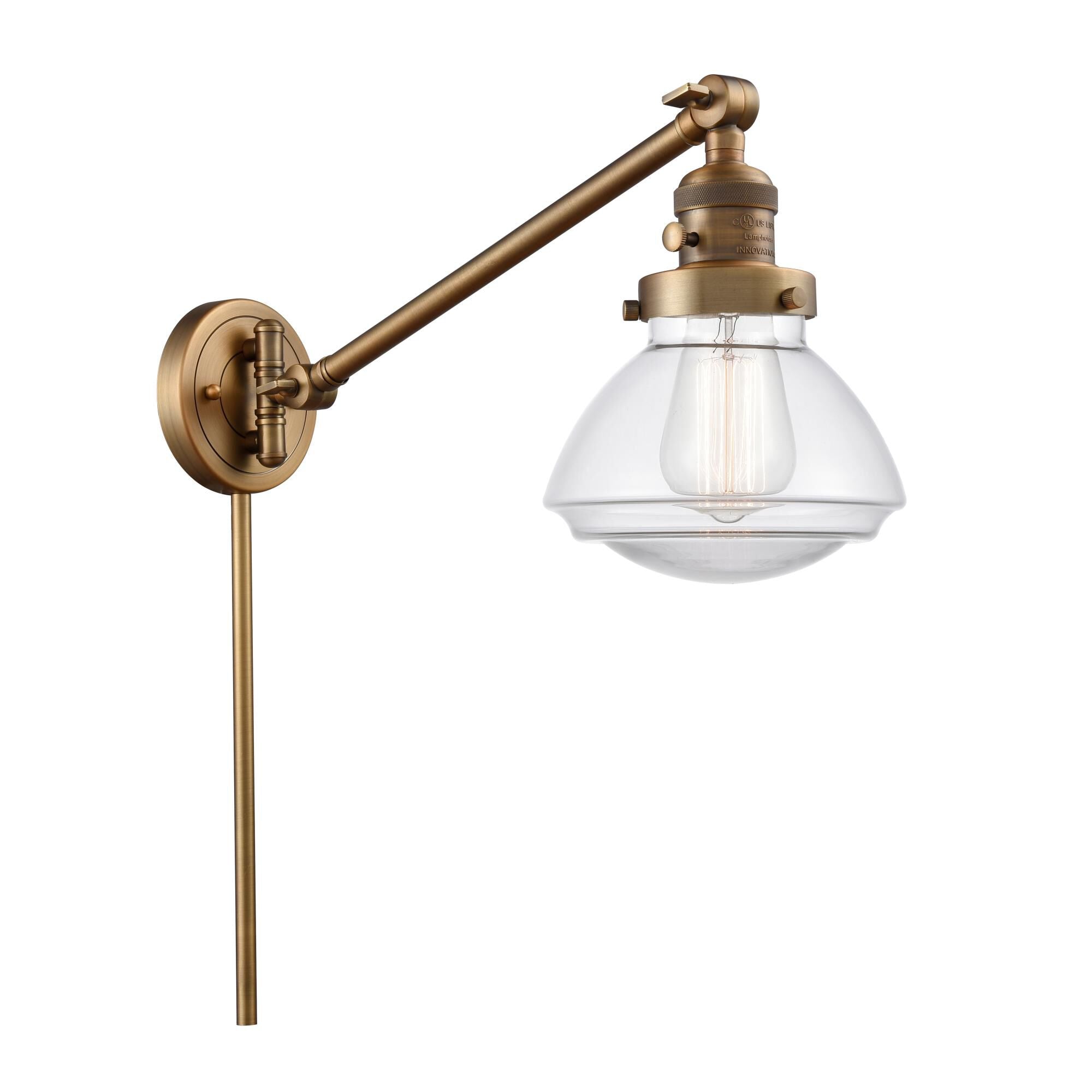 Innovations Lighting Bruno Marashlian Olean Wall Swing Lamp Olean - 237-BB-G322 - Traditional