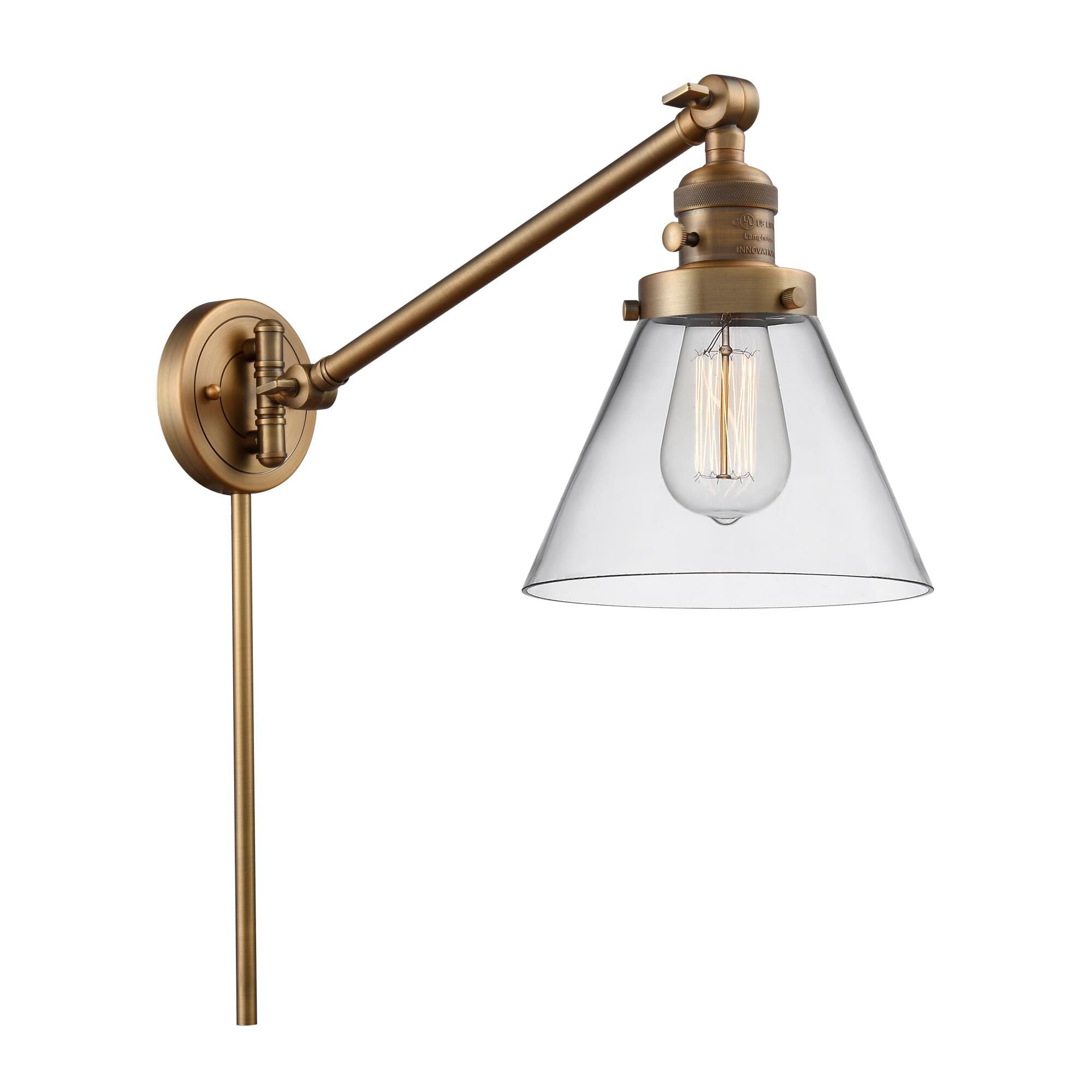 Innovations Lighting Bruno Marashlian Large Cone Wall Swing Lamp Large Cone - 237-BB-G42 - Restoration-Vintage