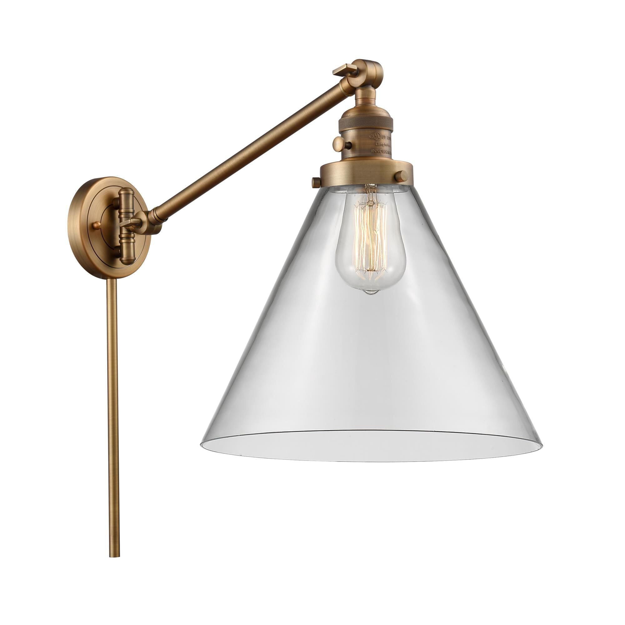 Innovations Lighting Bruno Marashlian Cone Wall Swing Lamp Cone - 237-BB-G42-L - Transitional