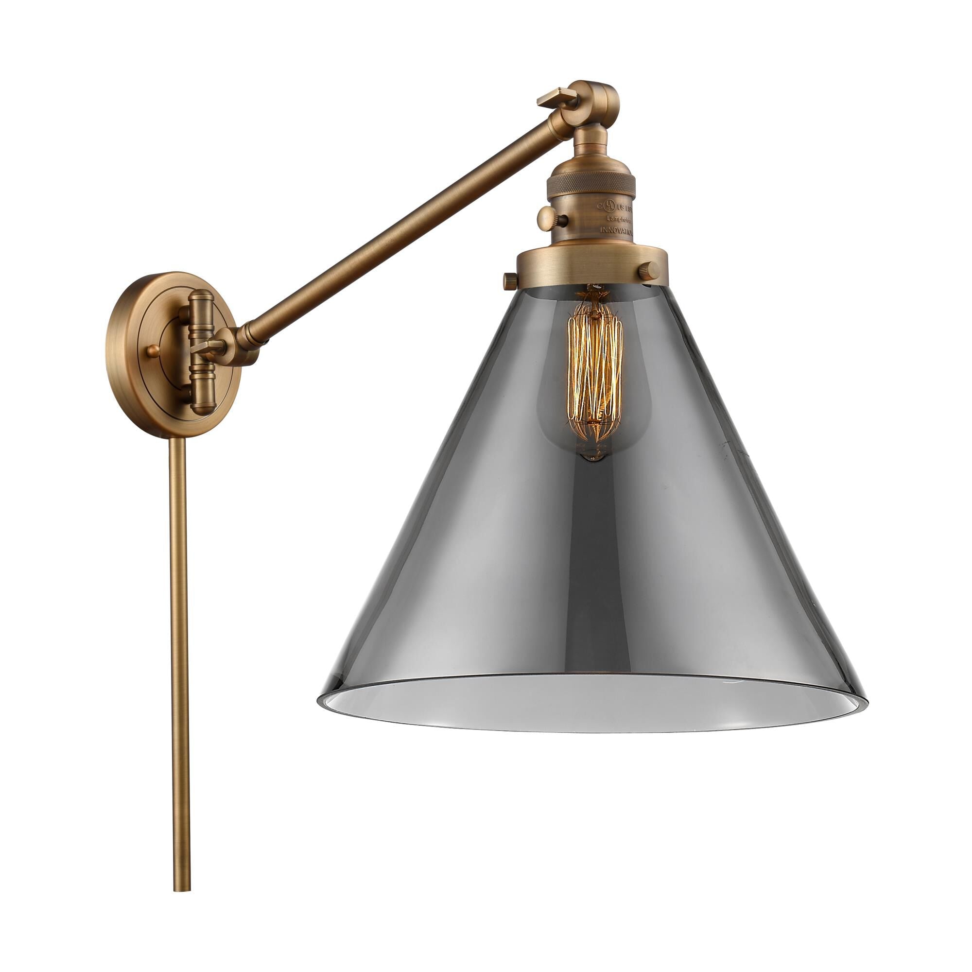 Innovations Lighting Bruno Marashlian Cone Wall Swing Lamp Cone - 237-BB-G43-L - Transitional