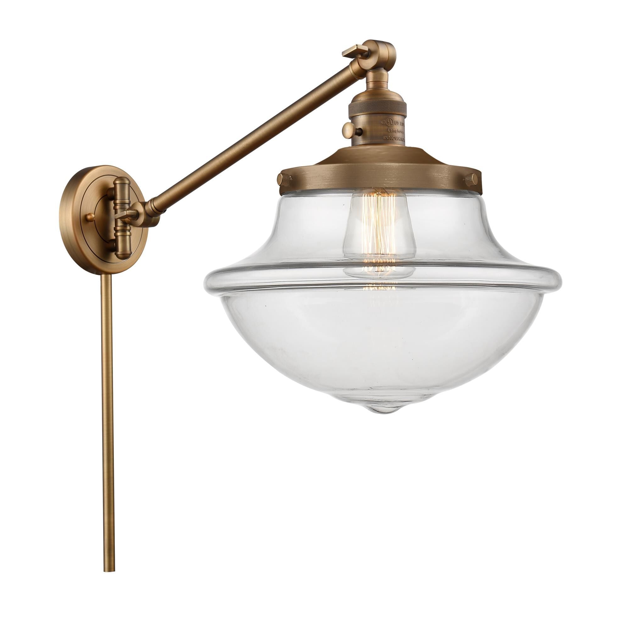Innovations Lighting Bruno Marashlian Oxford Wall Swing Lamp Oxford - 237-BB-G542 - Traditional