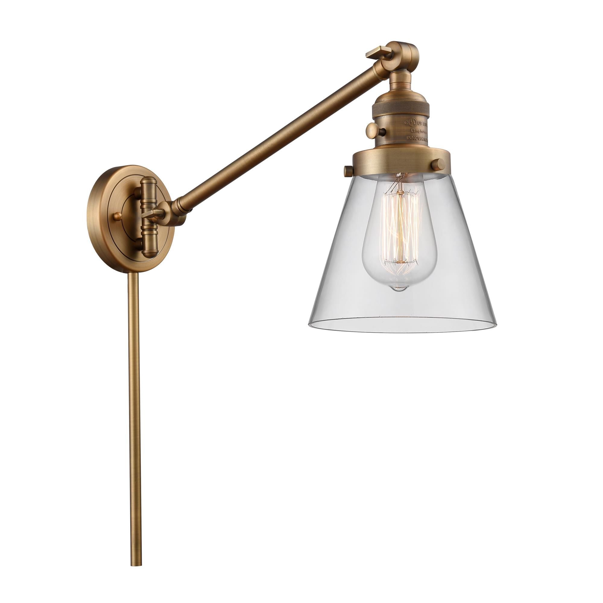 Innovations Lighting Bruno Marashlian Small Cone Wall Swing Lamp Small Cone - 237-BB-G62 - Restoration-Vintage