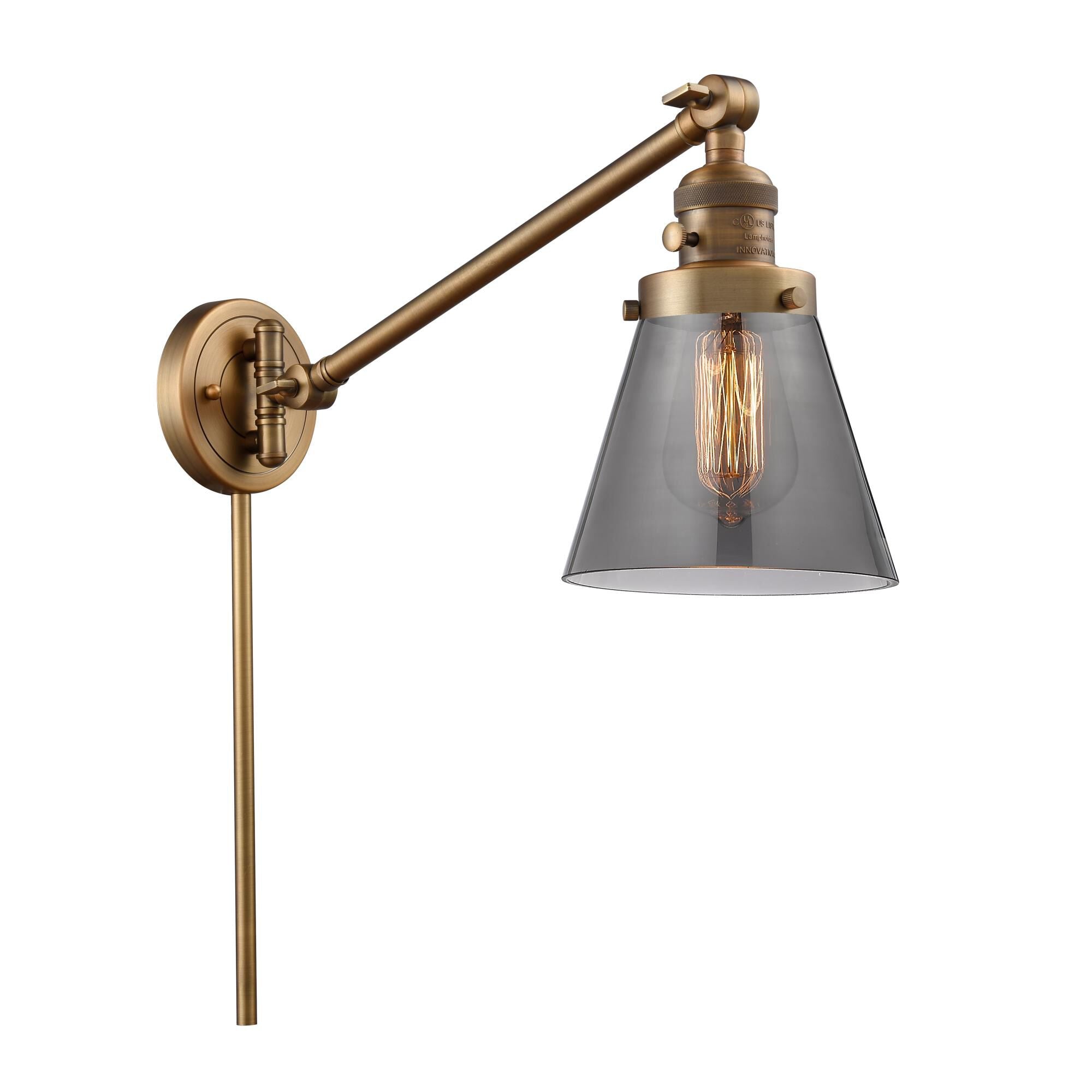 Innovations Lighting Bruno Marashlian Small Cone Wall Swing Lamp Small Cone - 237-BB-G63 - Restoration-Vintage