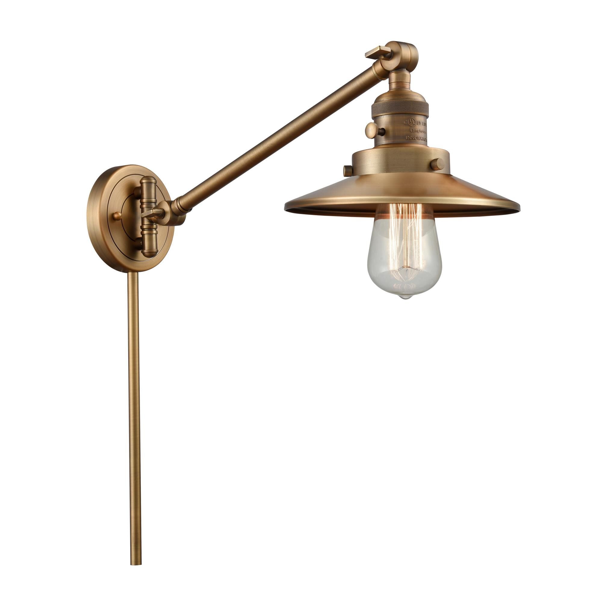 Innovations Lighting Bruno Marashlian Railroad Wall Swing Lamp Railroad - 237-BB-M4-BB - Restoration-Vintage