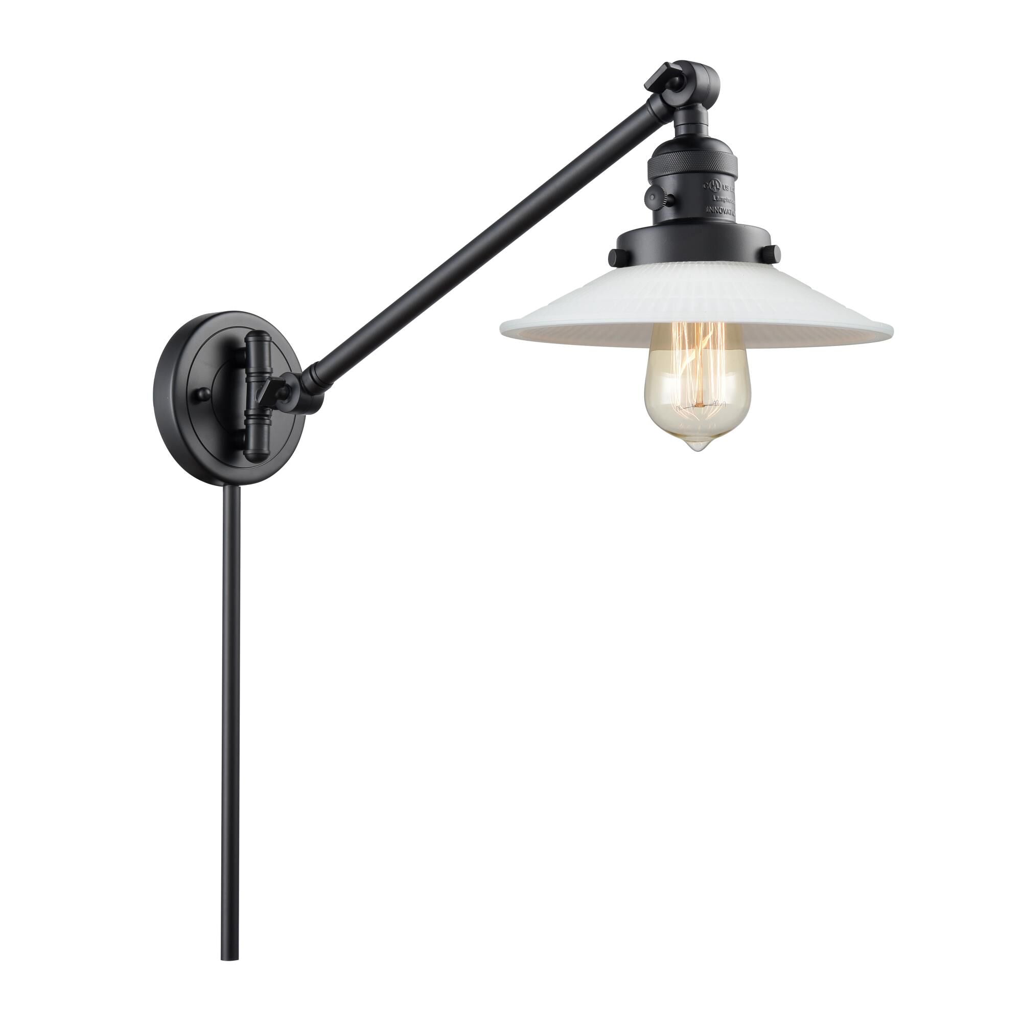Innovations Lighting Bruno Marashlian Halophane LED Wall Swing Lamp Halophane - 237-BK-G1 - Restoration-Vintage