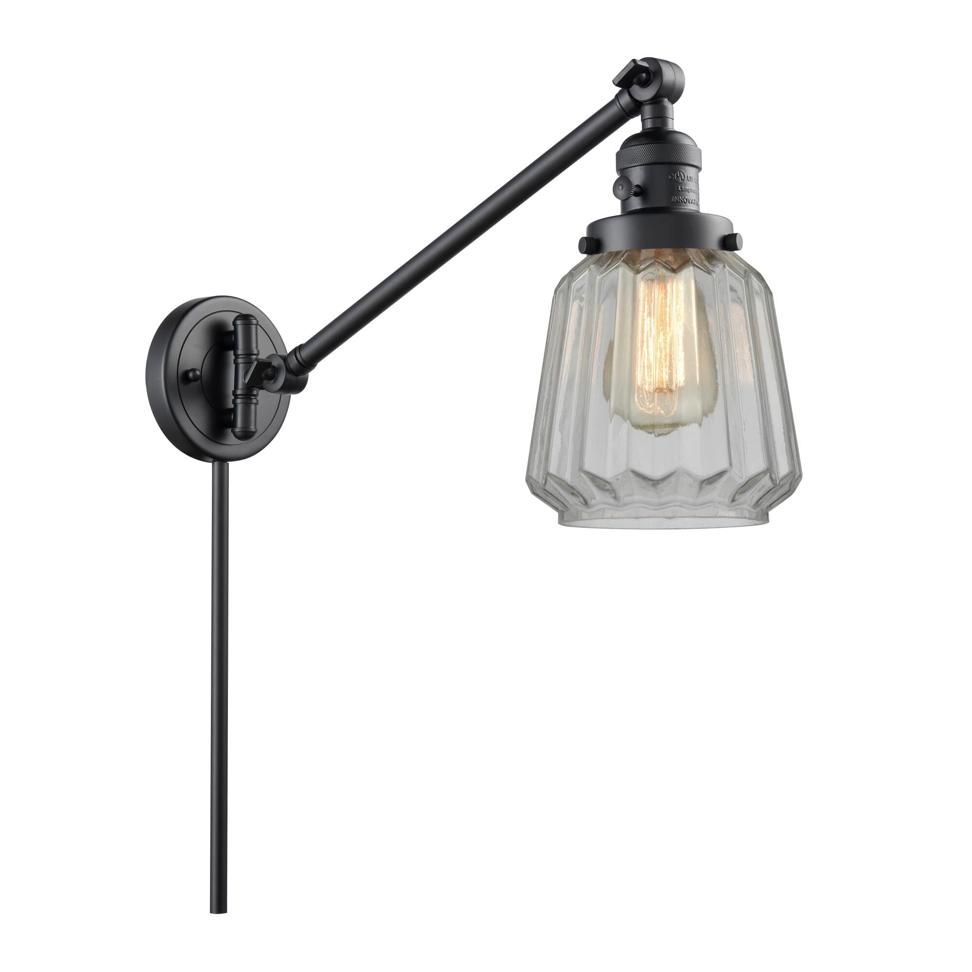 Innovations Lighting Bruno Marashlian Chatham Wall Swing Lamp Chatham - 237-BK-G142 - Restoration-Vintage