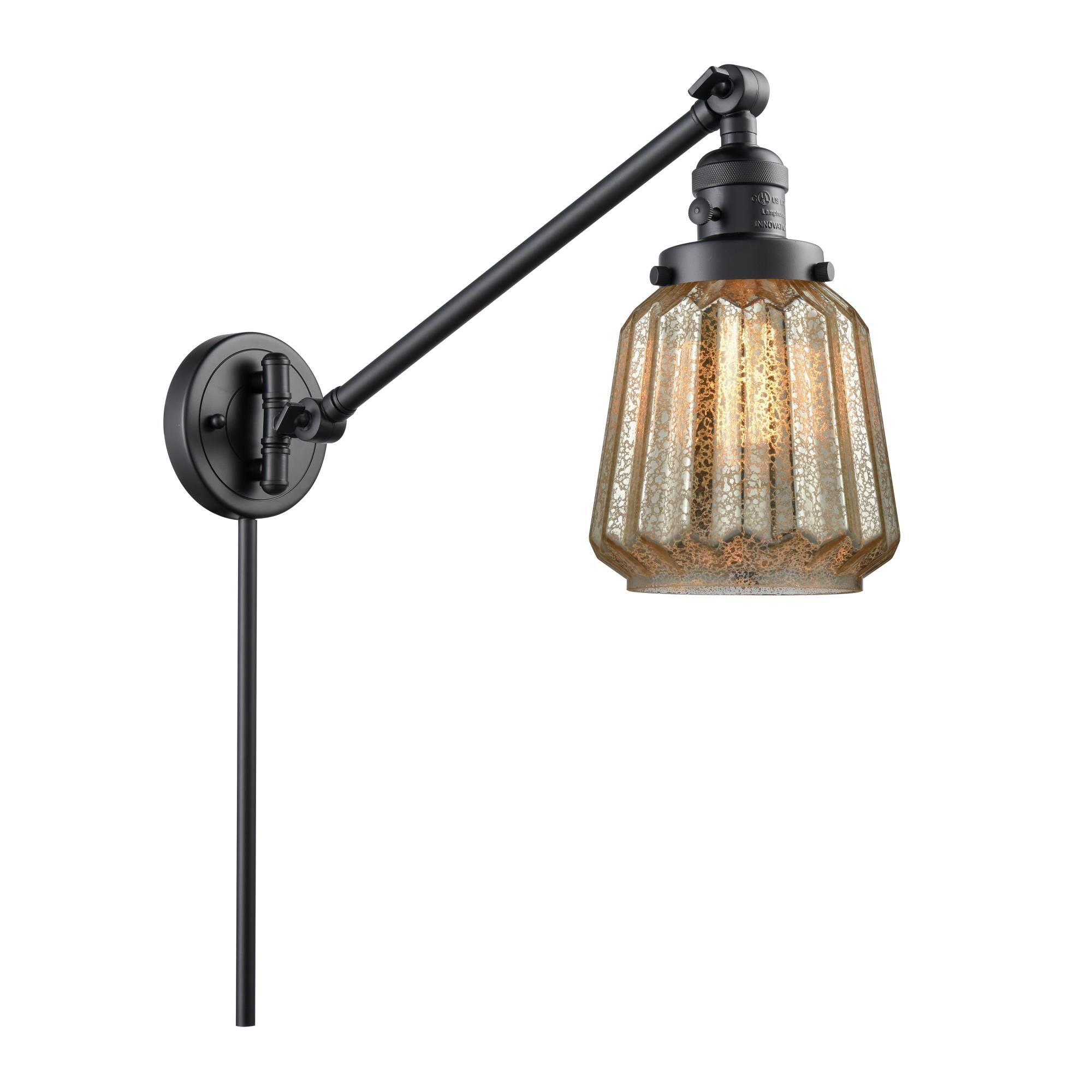 Innovations Lighting Bruno Marashlian Chatham Wall Swing Lamp Chatham - 237-BK-G146 - Restoration-Vintage