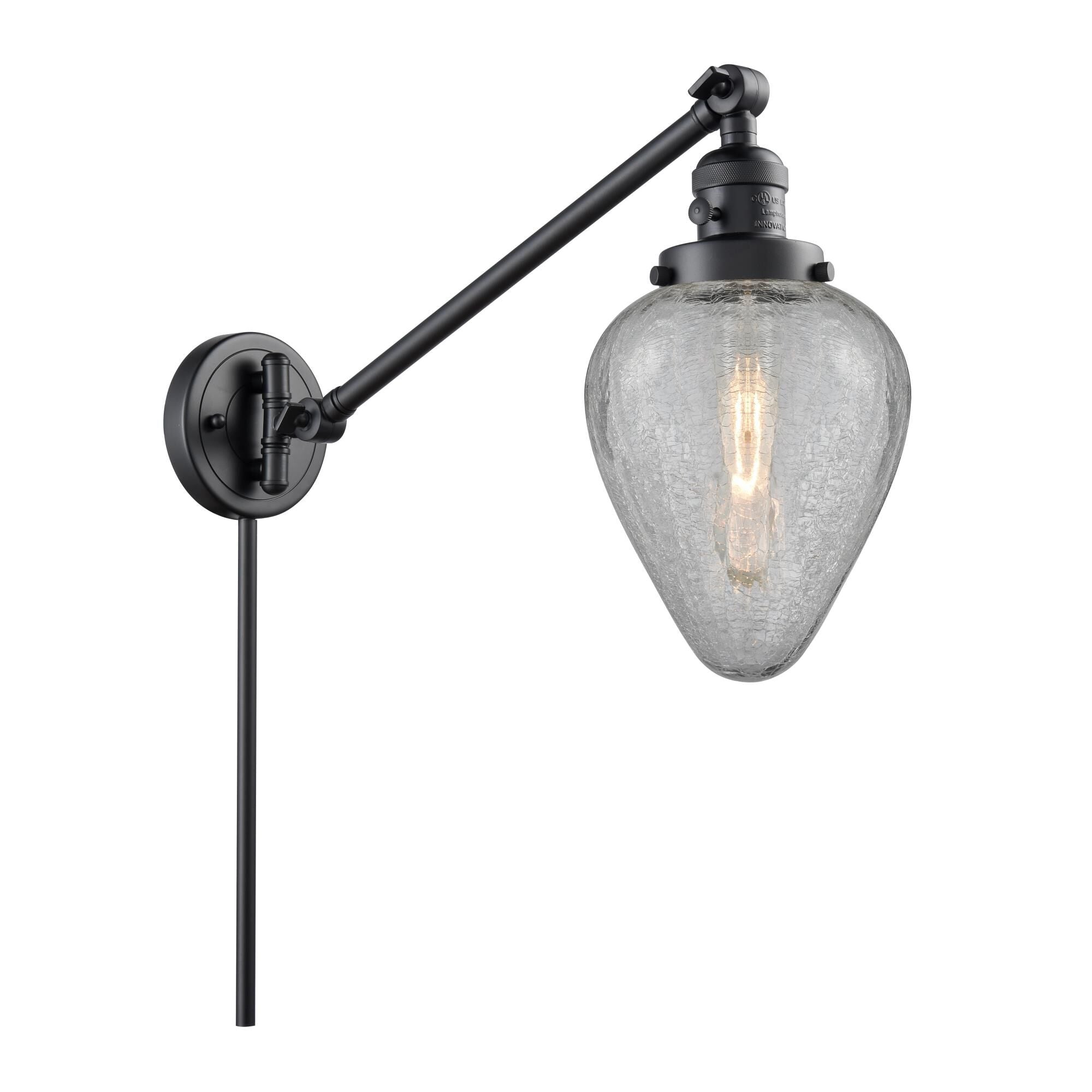 Innovations Lighting Bruno Marashlian Geneseo Wall Swing Lamp Geneseo - 237-BK-G165 - Restoration-Vintage