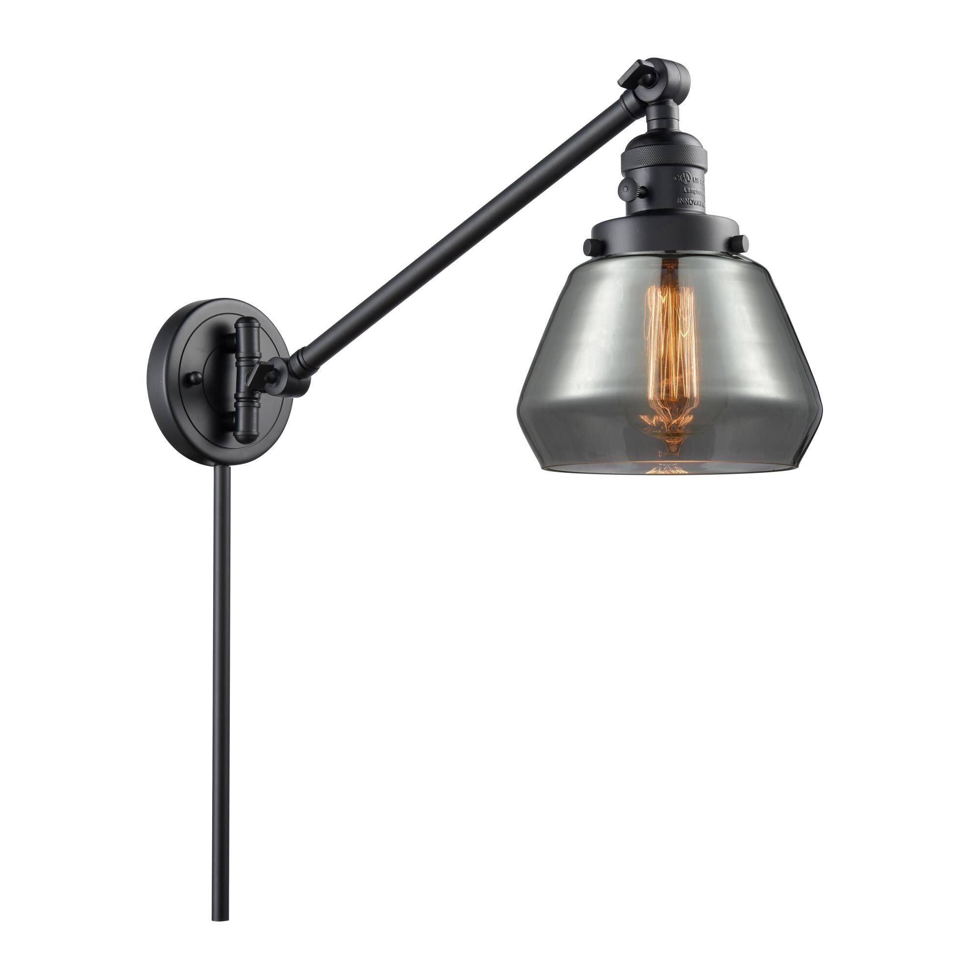 Innovations Lighting Bruno Marashlian Fulton Wall Swing Lamp Fulton - 237-BK-G173 - Restoration-Vintage