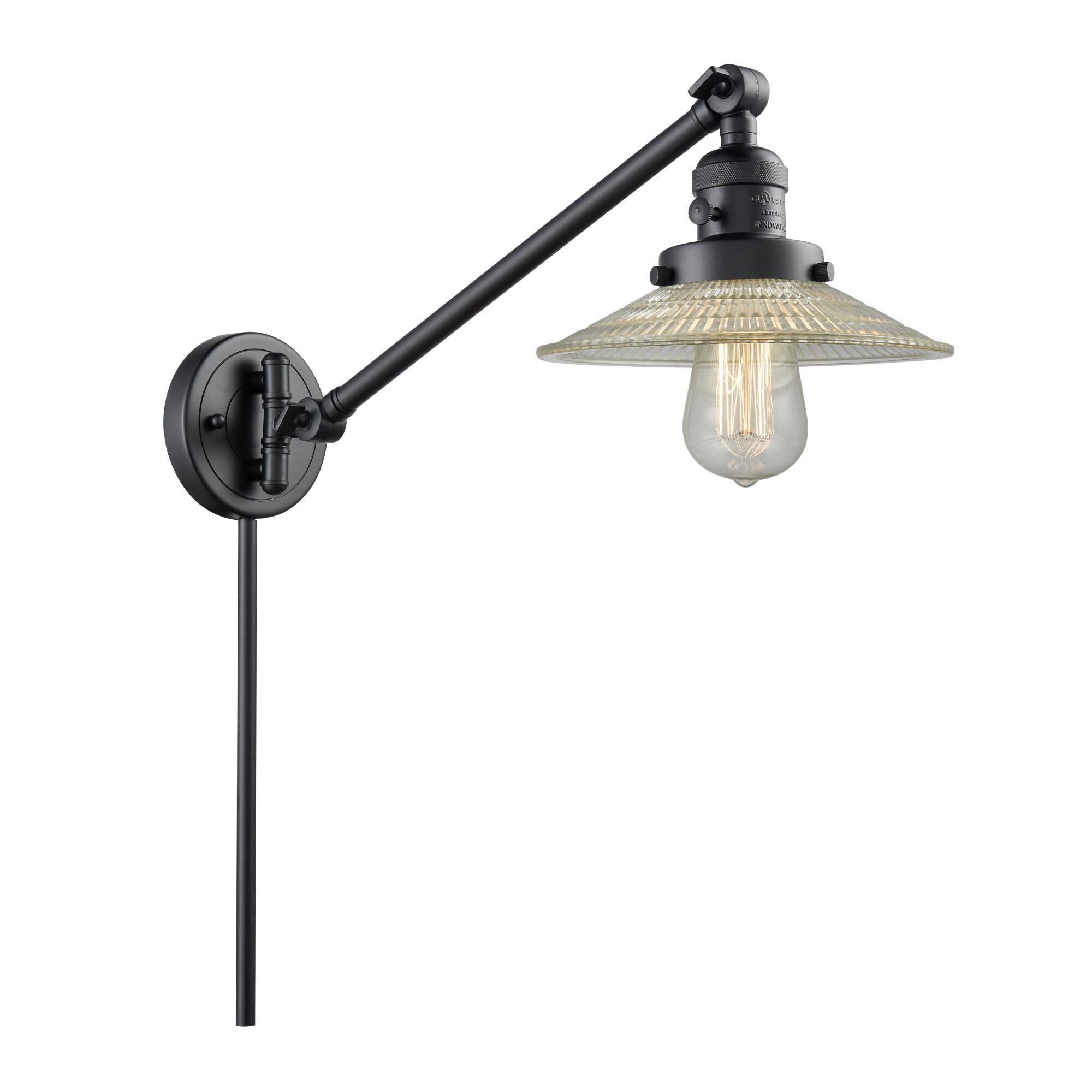 Innovations Lighting Bruno Marashlian Halophane Wall Swing Lamp Halophane - 237-BK-G2 - Restoration-Vintage