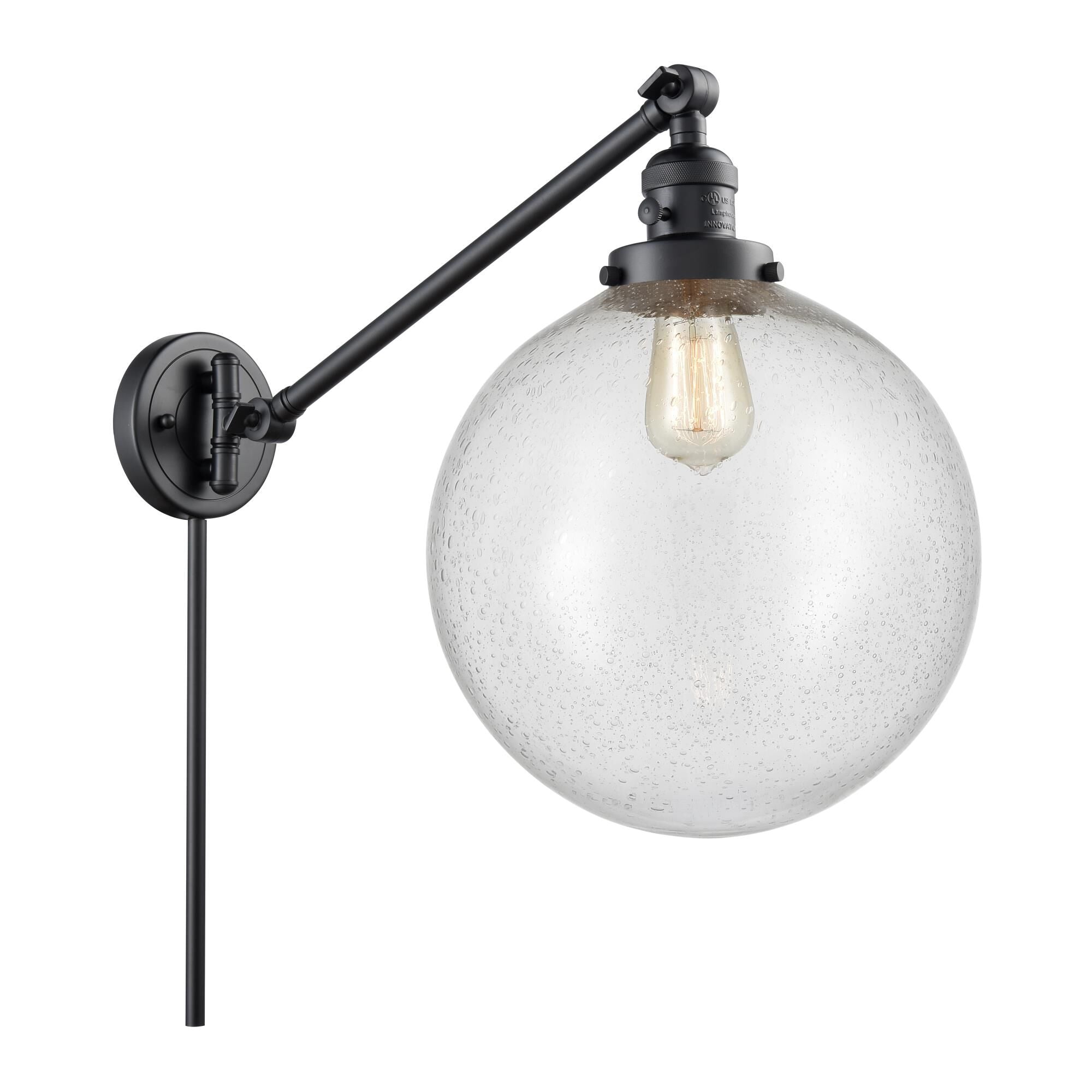 Innovations Lighting Bruno Marashlian XX-Large Beacon Wall Swing Lamp XX-Large Beacon - 237-BK-G204-12 - Modern Contemporary