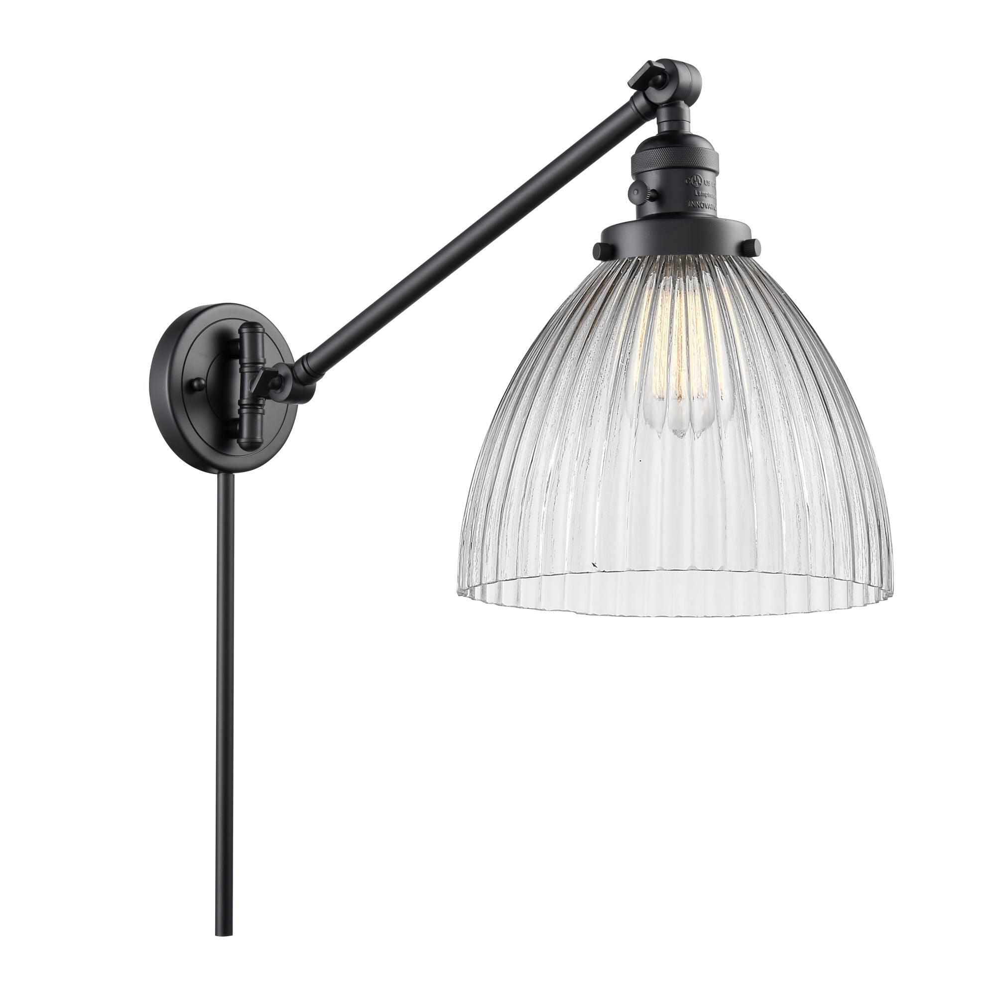 Innovations Lighting Bruno Marashlian Seneca Falls Wall Swing Lamp Seneca Falls - 237-BK-G222 - Restoration-Vintage