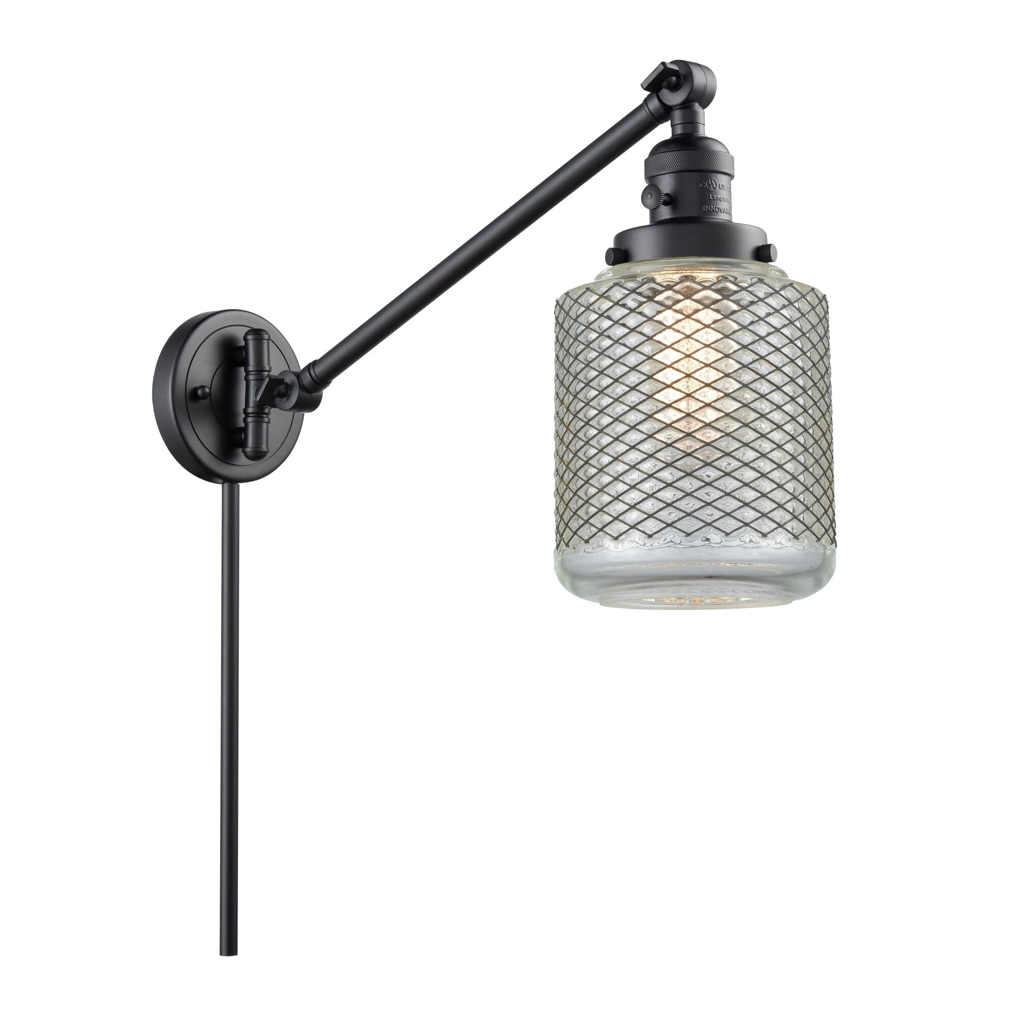 Innovations Lighting Bruno Marashlian Stanton Wall Swing Lamp Stanton - 237-BK-G262 - Restoration-Vintage