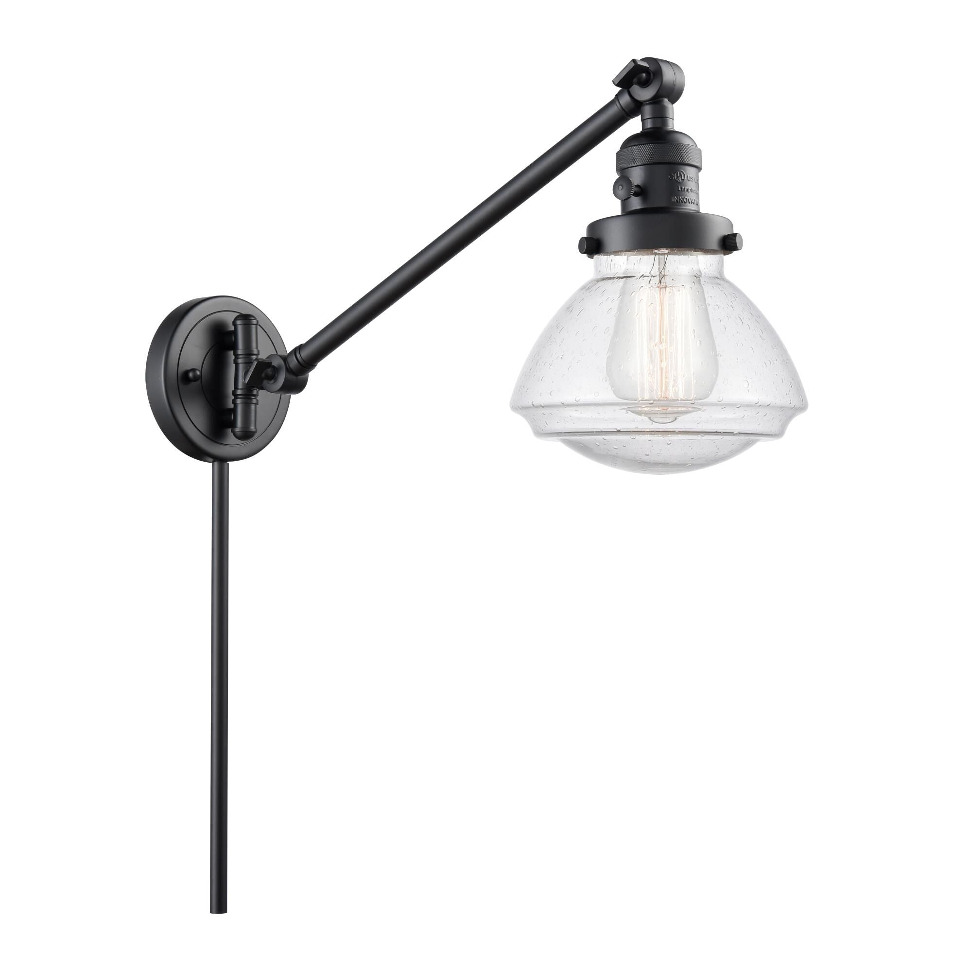Innovations Lighting Bruno Marashlian Olean Wall Swing Lamp Olean - 237-BK-G324 - Traditional
