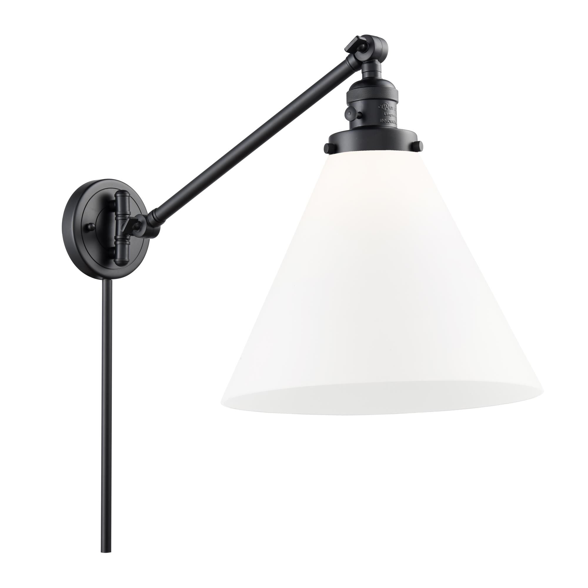 Innovations Lighting Bruno Marashlian Cone Wall Swing Lamp Cone - 237-BK-G41-L - Transitional
