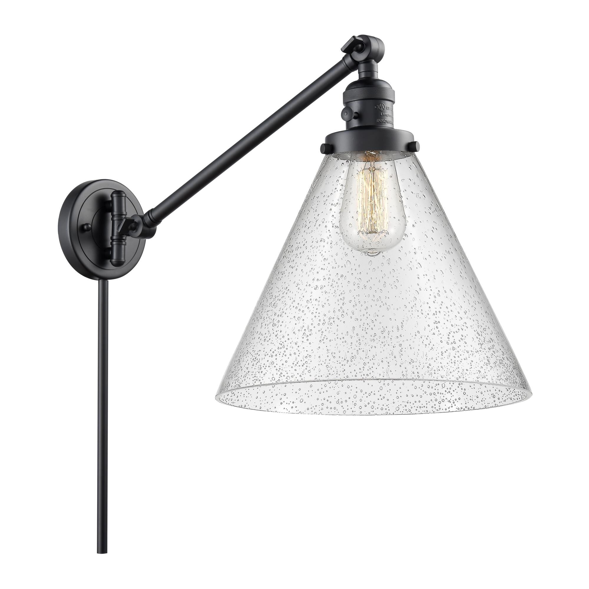Innovations Lighting Bruno Marashlian Cone Wall Swing Lamp Cone - 237-BK-G44-L - Transitional