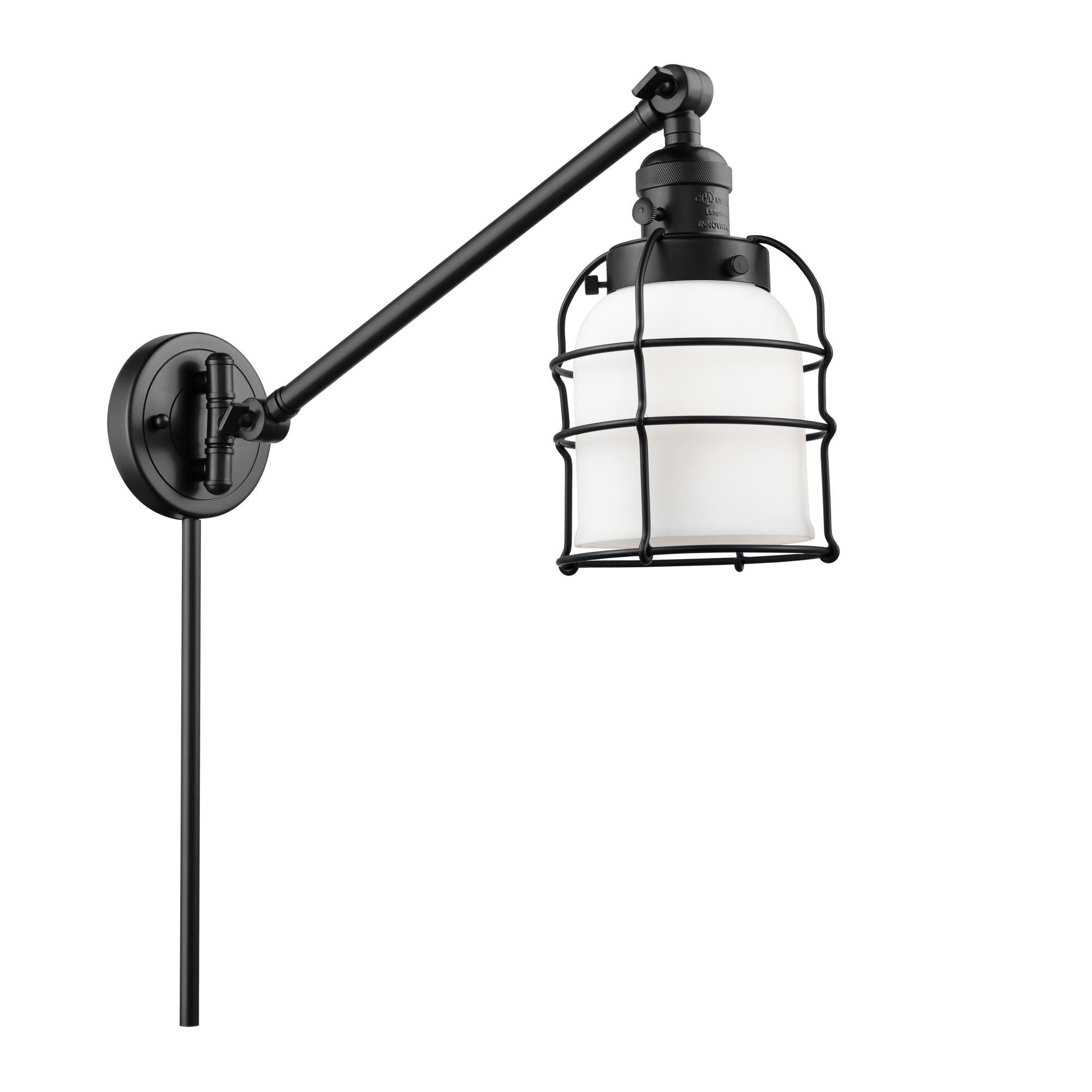 Innovations Lighting Bruno Marashlian Bell Cage Wall Swing Lamp Bell Cage - 237-BK-G51-CE - Restoration-Vintage