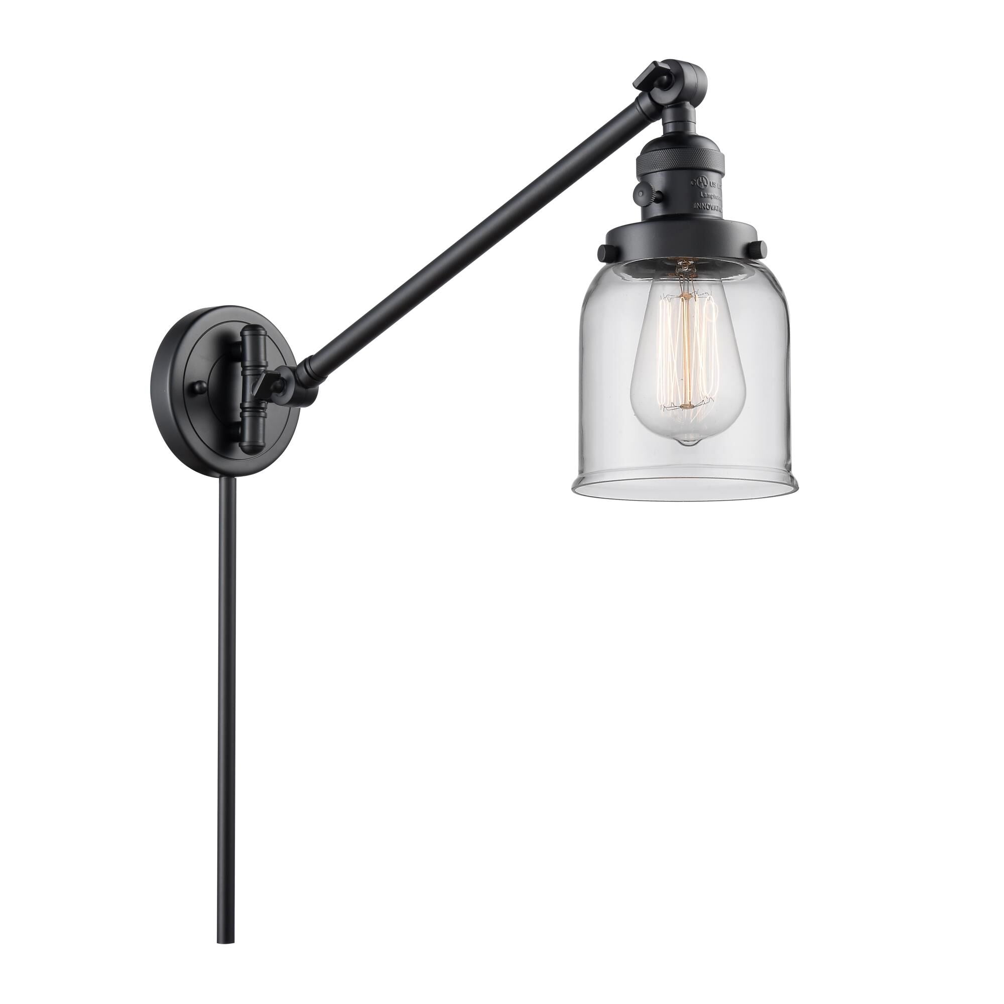 Innovations Lighting Bruno Marashlian Small Bell Wall Swing Lamp Small Bell - 237-BK-G52 - Restoration-Vintage