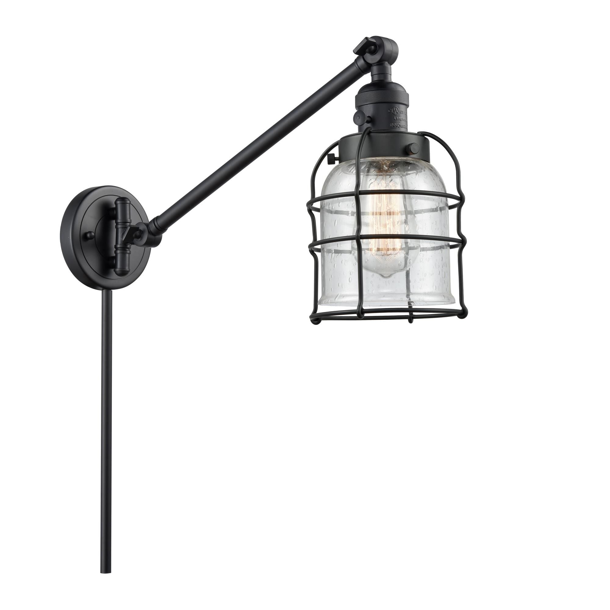 Innovations Lighting Bruno Marashlian Bell Cage Wall Swing Lamp Bell Cage - 237-BK-G54-CE - Restoration-Vintage