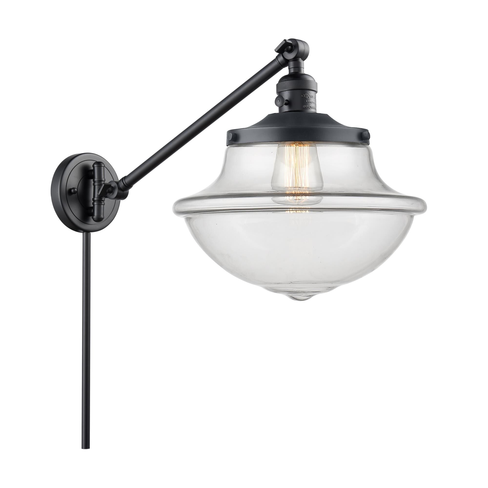 Innovations Lighting Bruno Marashlian Oxford Wall Swing Lamp Oxford - 237-BK-G542 - Traditional