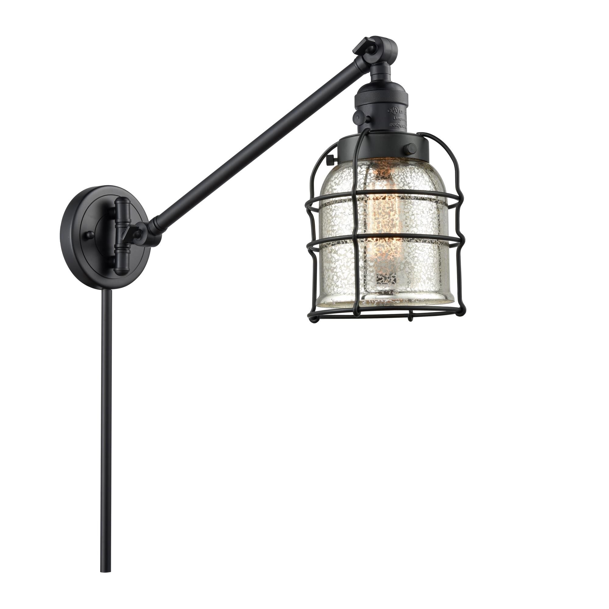 Innovations Lighting Bruno Marashlian Bell Cage Wall Swing Lamp Bell Cage - 237-BK-G58-CE - Restoration-Vintage