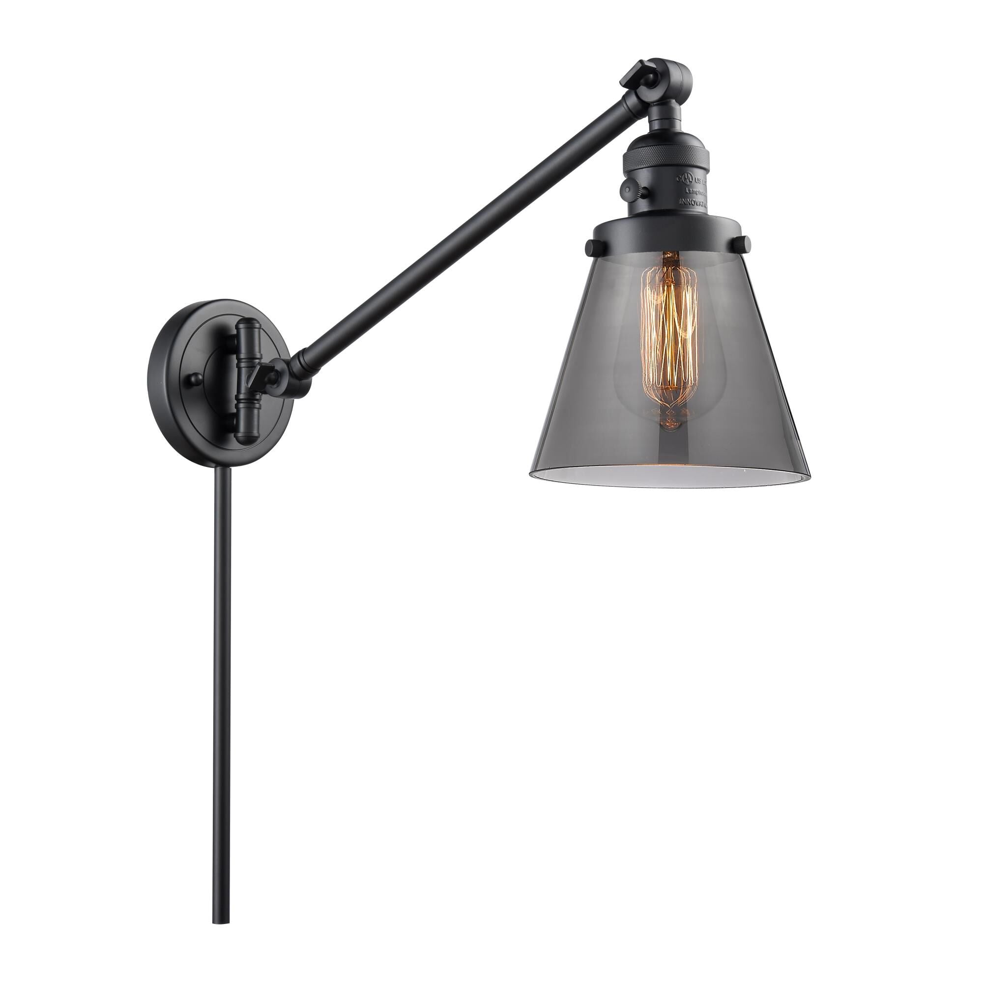 Innovations Lighting Bruno Marashlian Small Cone Wall Swing Lamp Small Cone - 237-BK-G63 - Restoration-Vintage