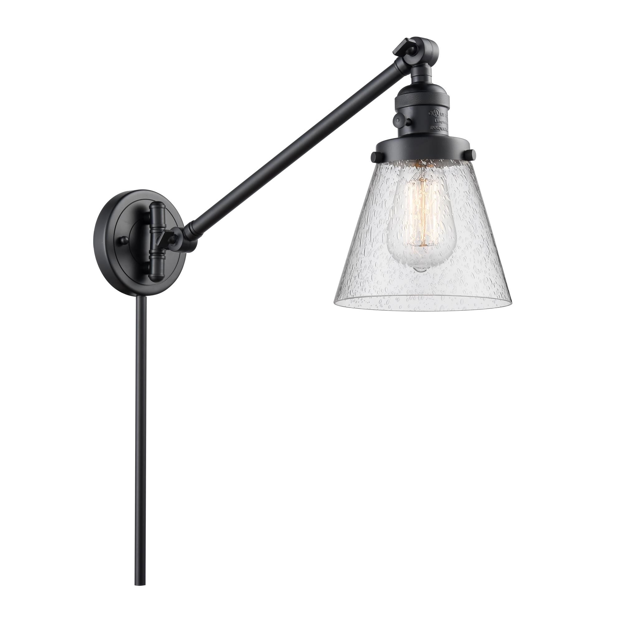 Innovations Lighting Bruno Marashlian Small Cone Wall Swing Lamp Small Cone - 237-BK-G64 - Restoration-Vintage