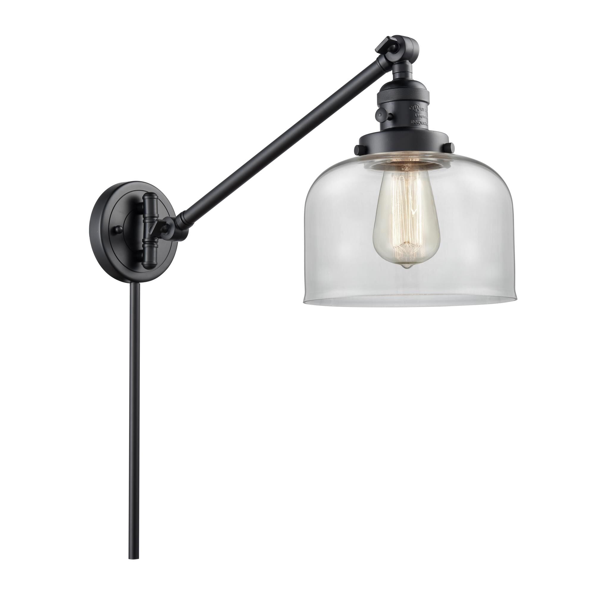 Innovations Lighting Bruno Marashlian Large Bell Wall Swing Lamp Large Bell - 237-BK-G72 - Restoration-Vintage