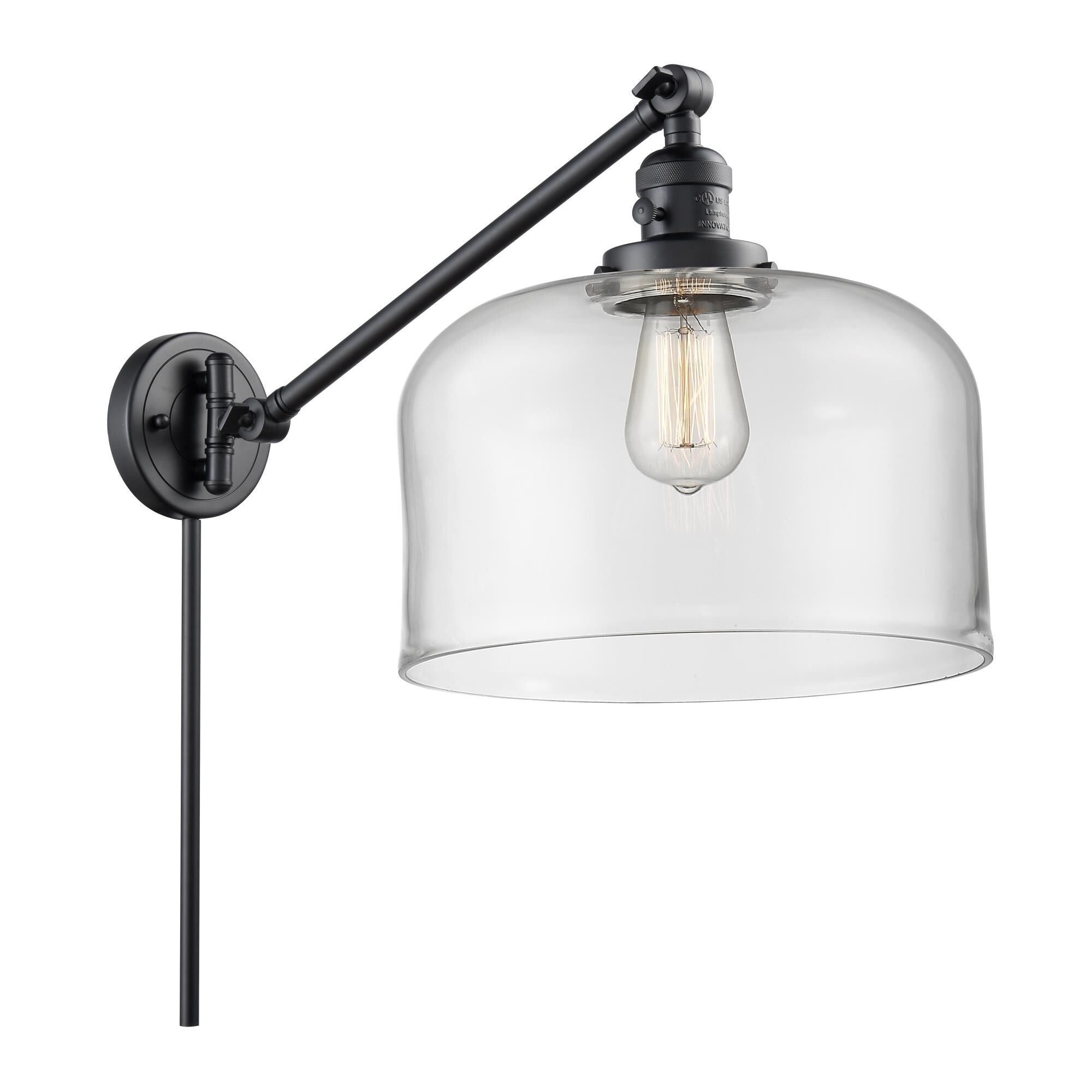 Innovations Lighting Bruno Marashlian Bell Wall Swing Lamp Bell - 237-BK-G72-L - Restoration-Vintage