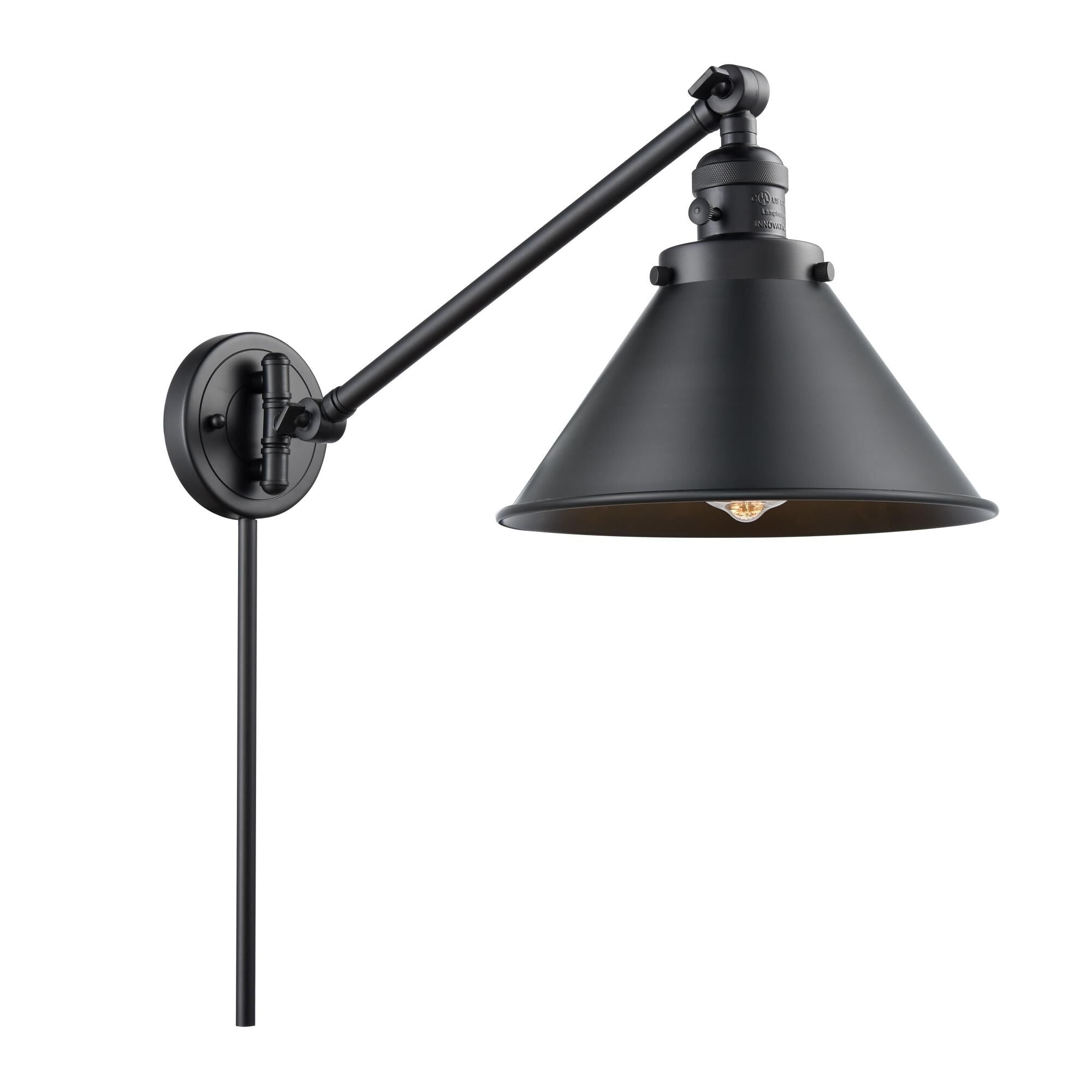 Innovations Lighting Bruno Marashlian Briarcliff Wall Swing Lamp Briarcliff - 237-BK-M10-BK - Restoration-Vintage